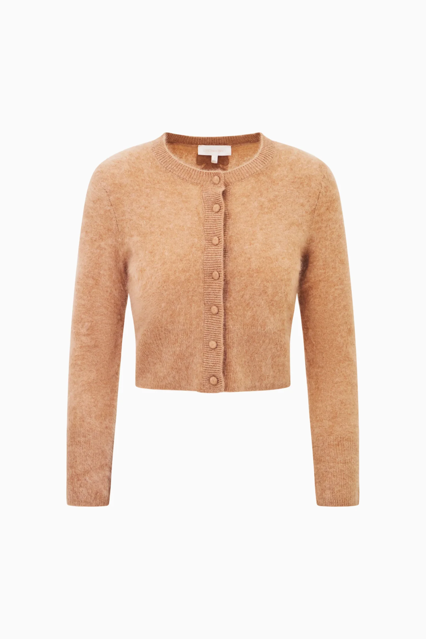 Adeanne Fitted Cashmere Cardigan - BROWN SUGAR