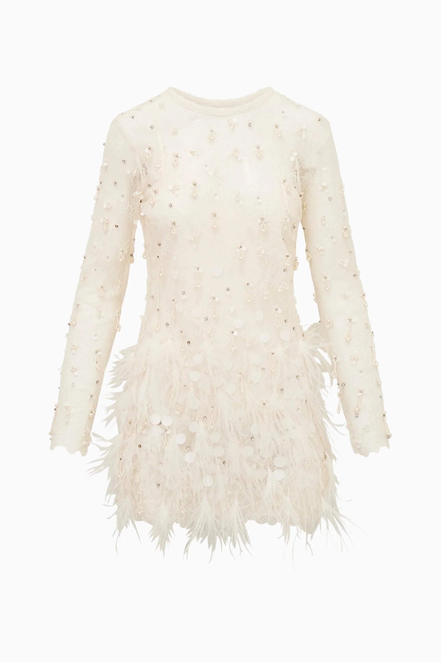 Alouetta Embellished Lace Mini Dress - Image 7