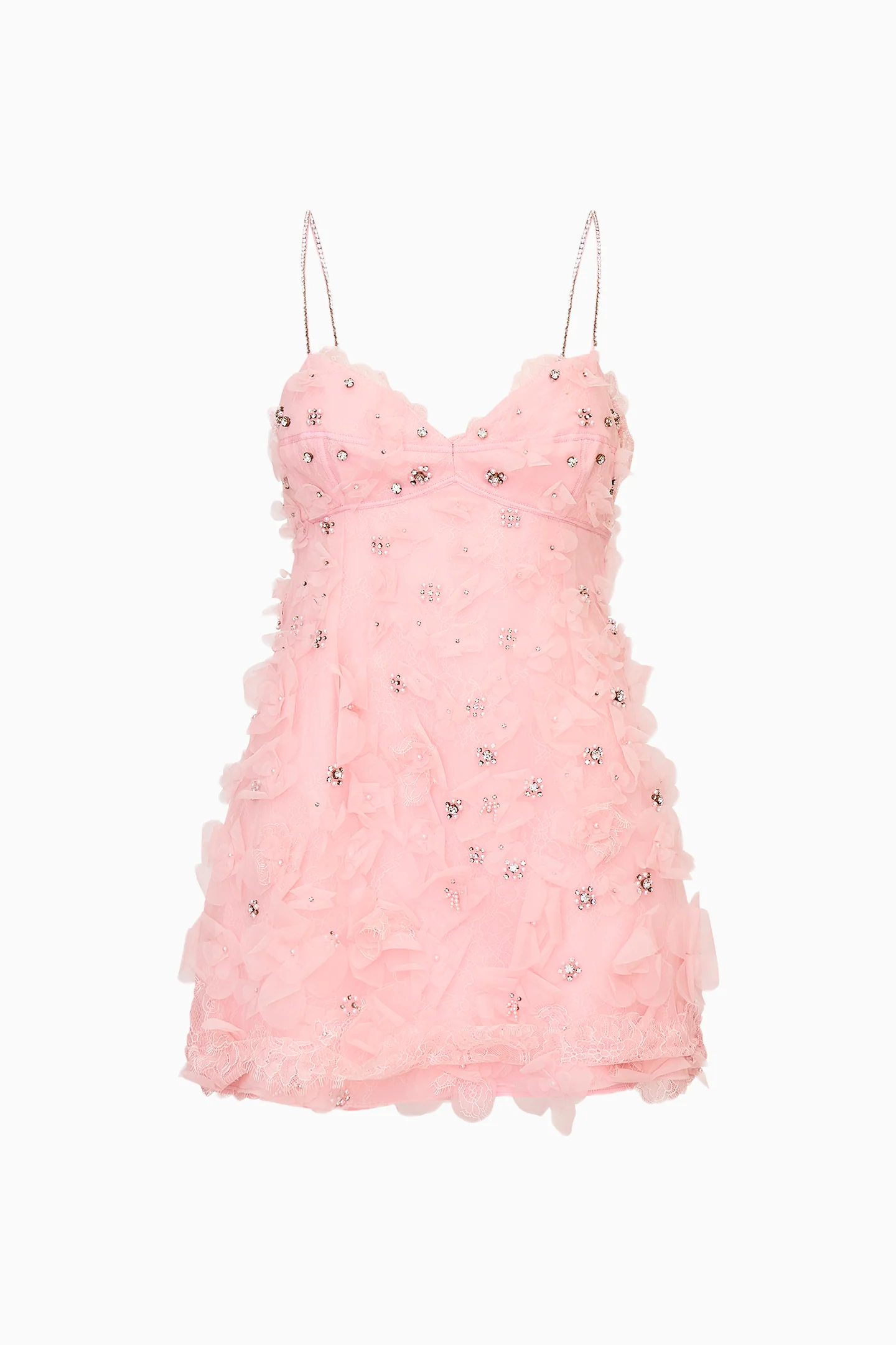 Ambessa Embellished Organza Mini Dress - POWDER PINK - Image 6