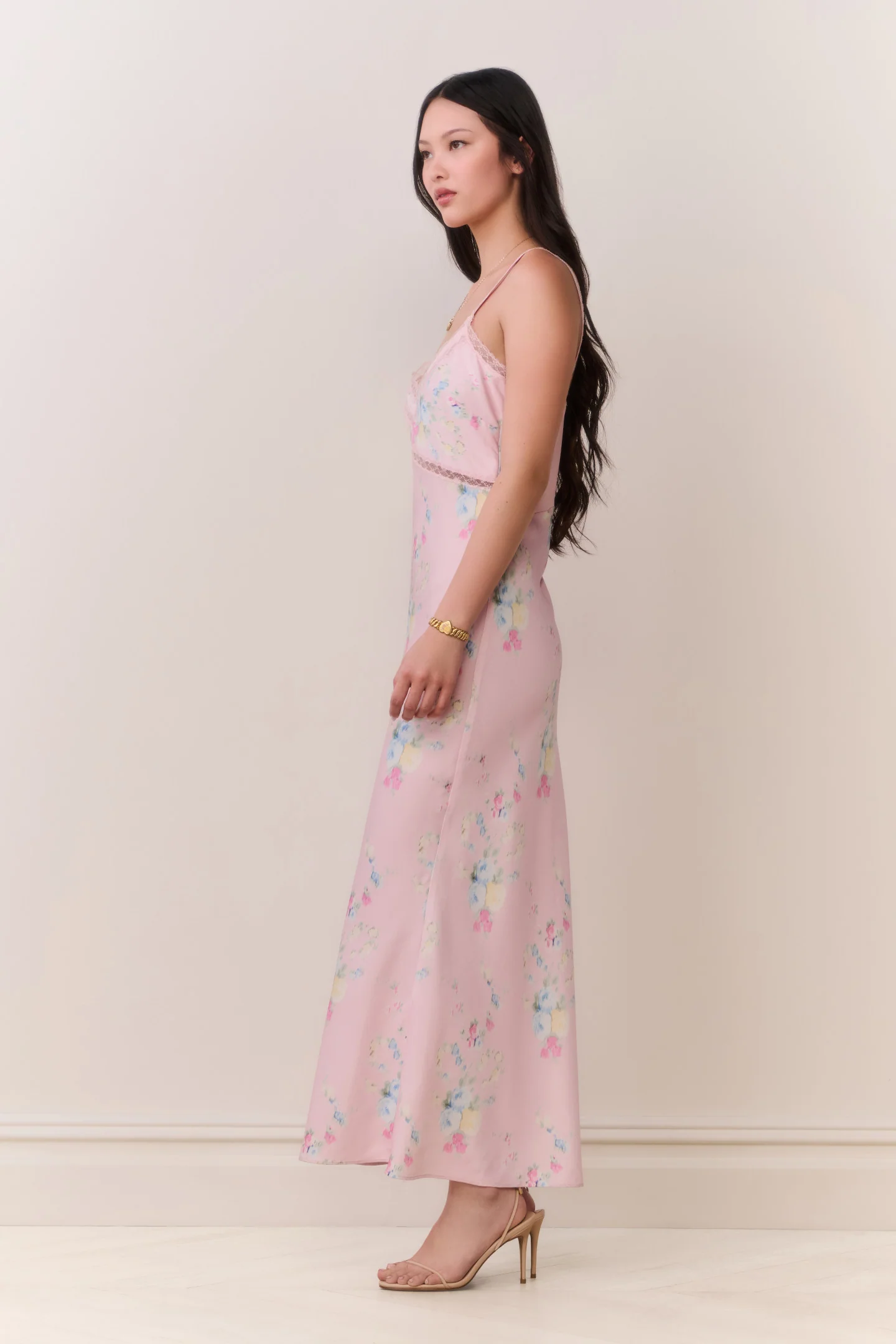 Annabeth Satin Floral Maxi Slip Dress - Image 4