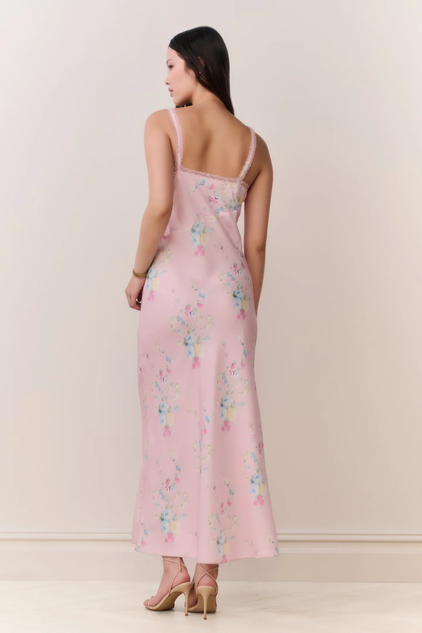 Annabeth Satin Floral Maxi Slip Dress - Image 5