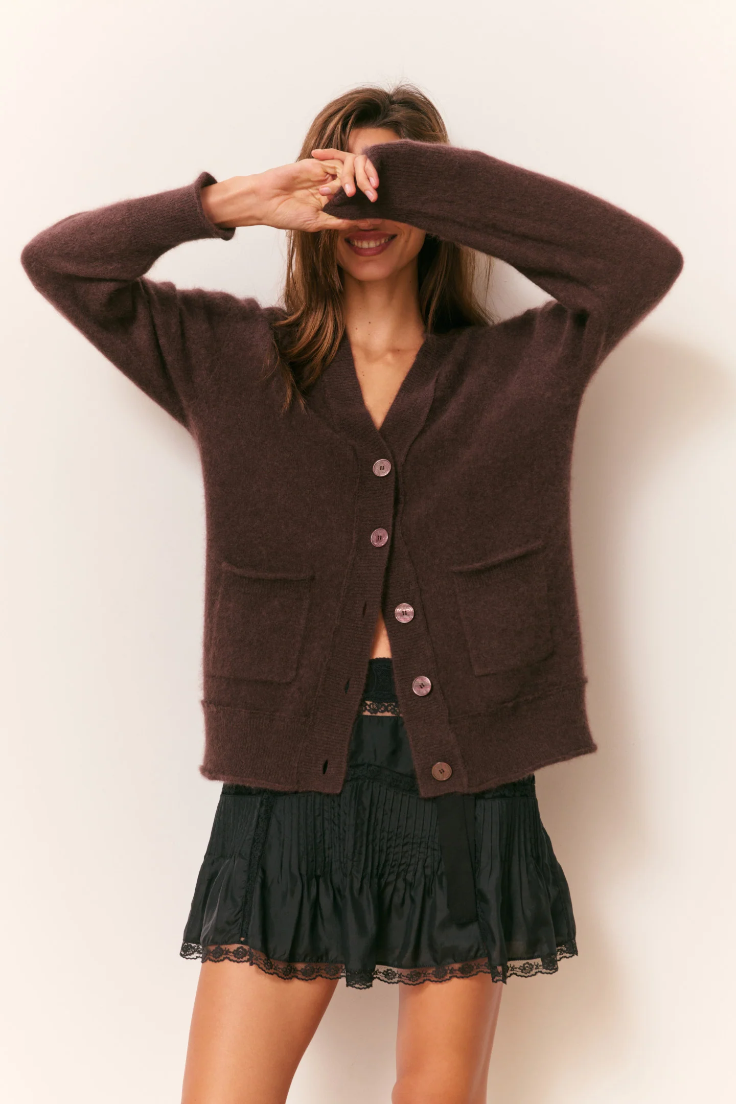 Applene Brushed Cashmere Cardigan - Image 2