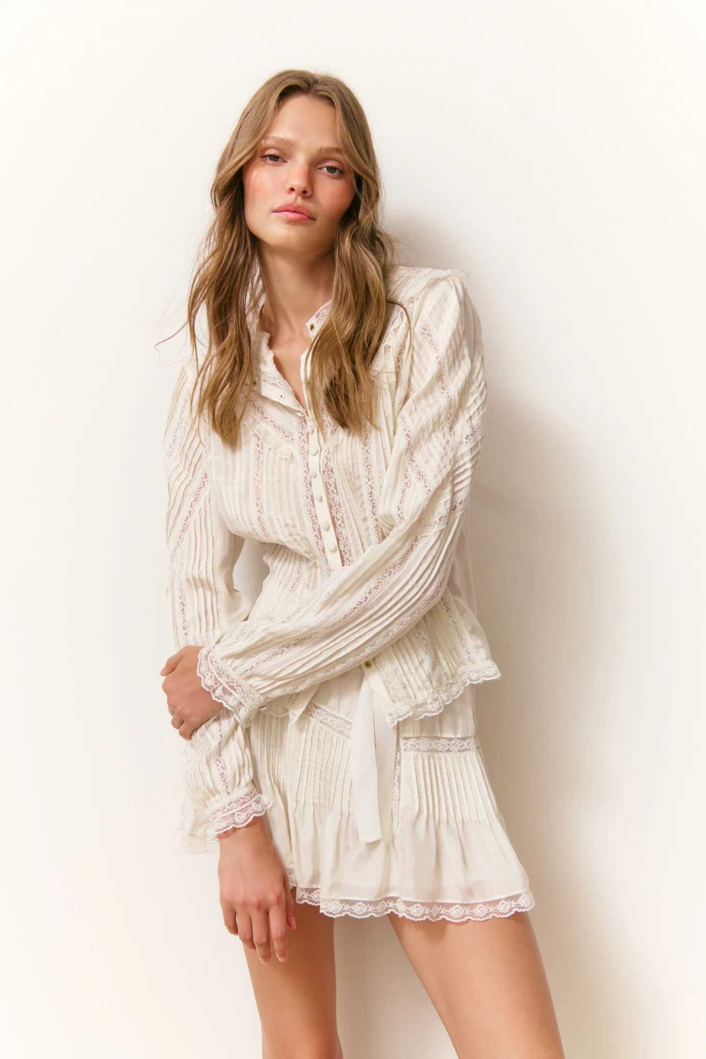 Aralina Silk Blouse - IVORY - Image 3