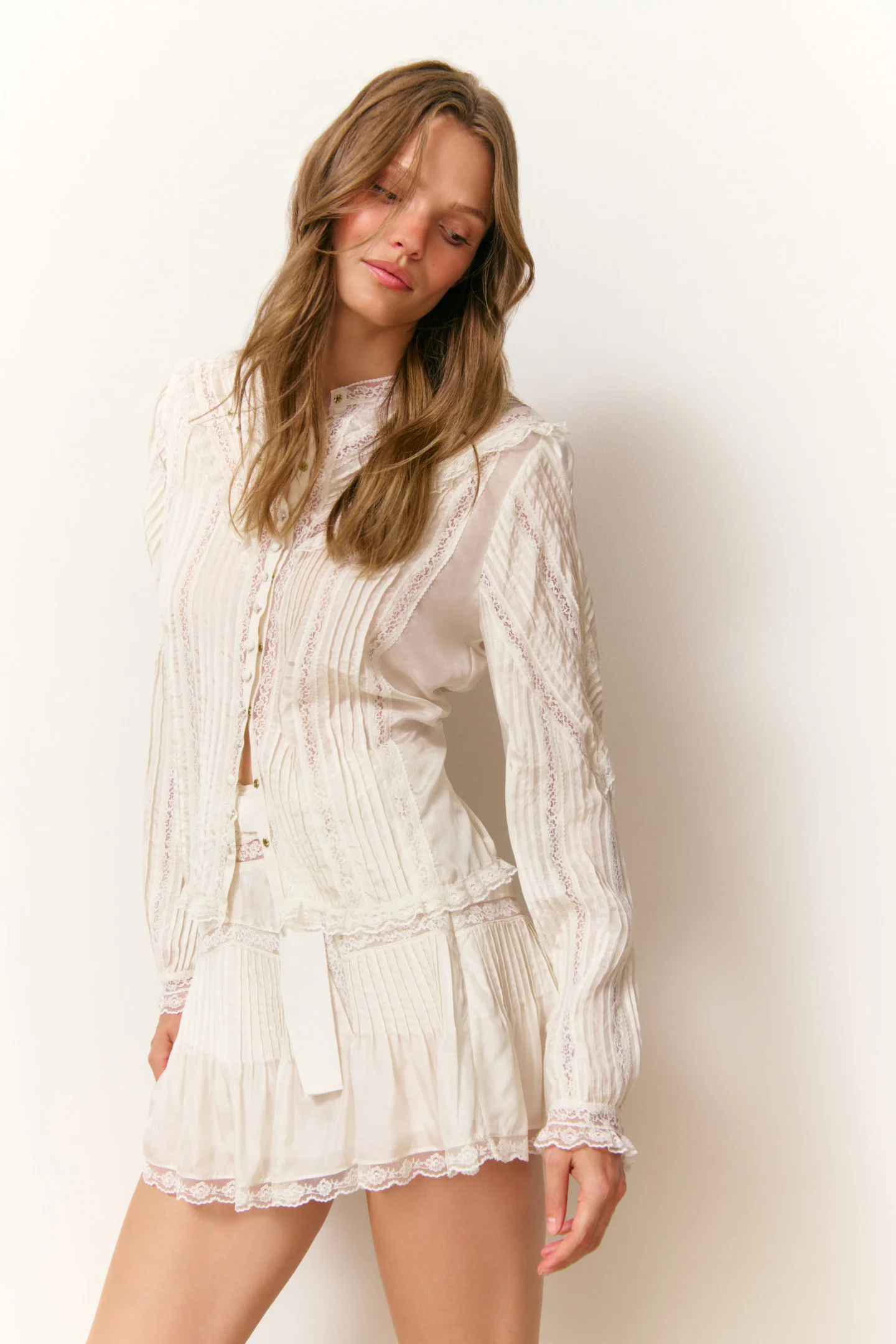 Aralina Silk Blouse - IVORY - Image 4