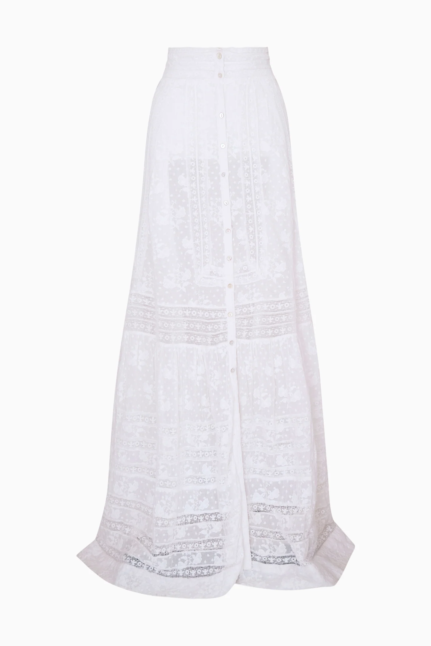 Araminta Cotton Victorian Maxi Skirt - Image 6
