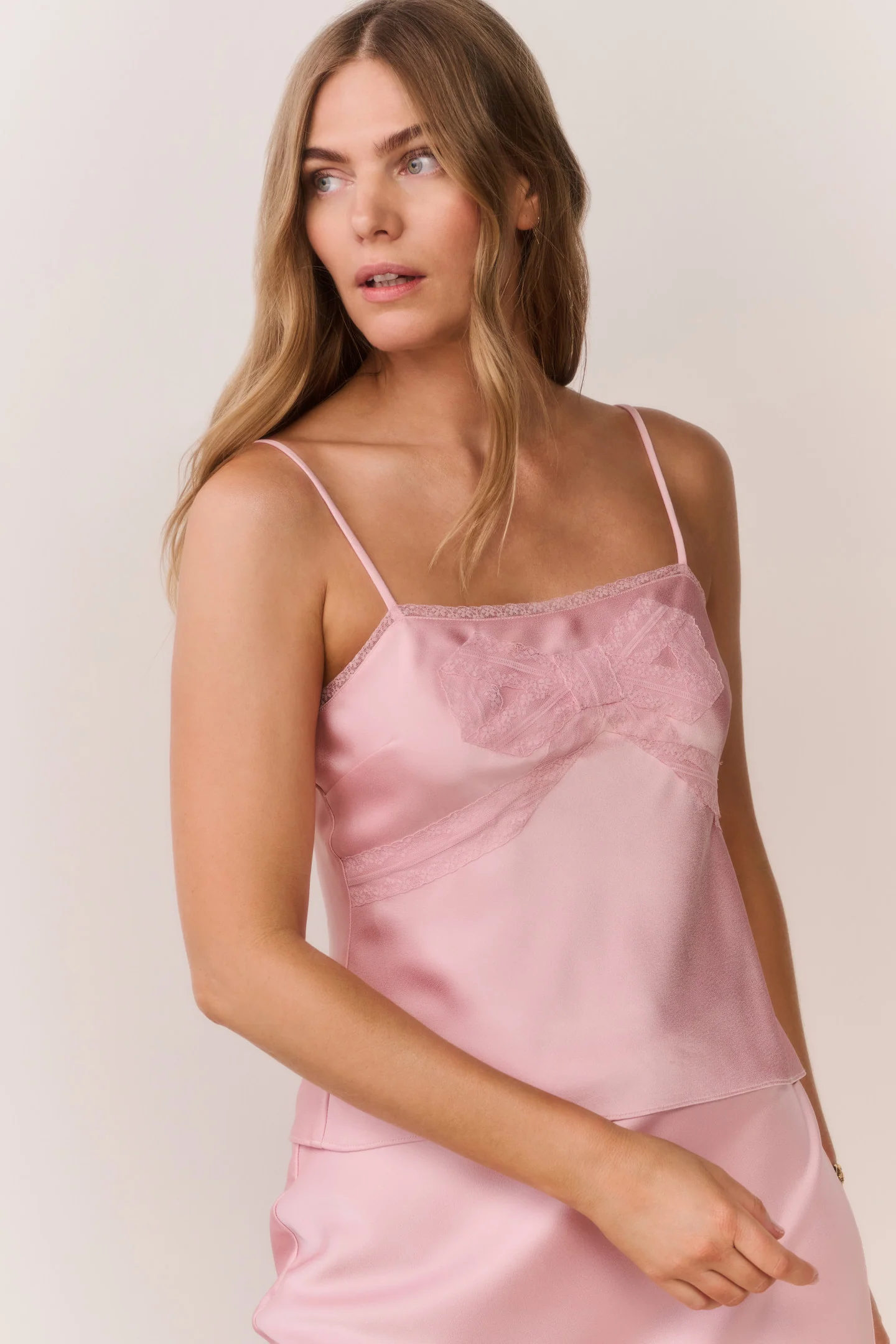 Arise Lace Bow Satin Top - Image 4