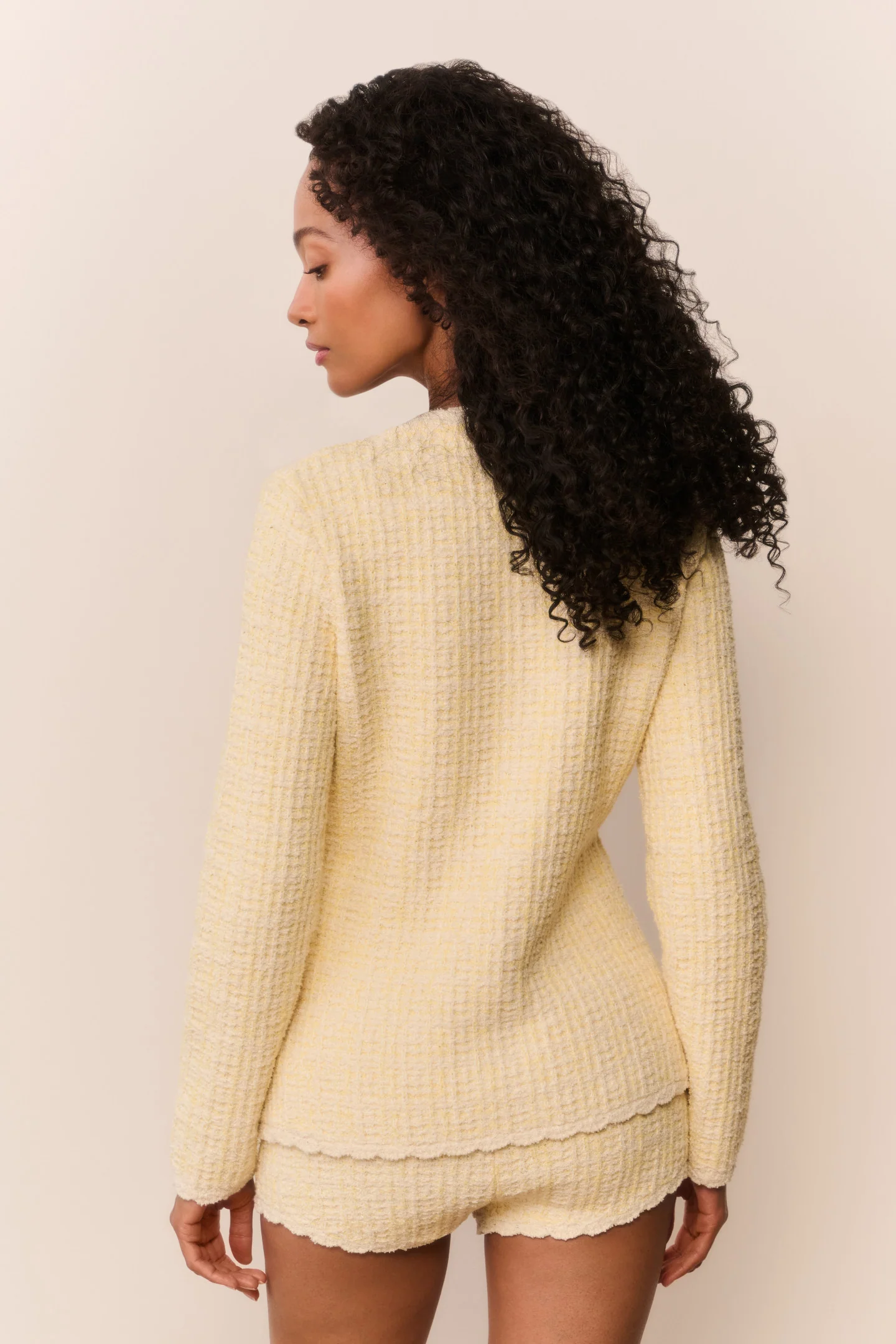 Atlanta Knit Tweed Mini Shorts - Image 5