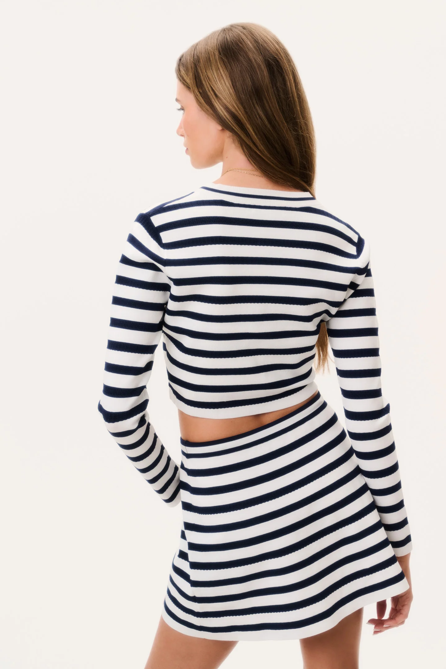 Avanette Striped Stretch Knit Cardigan - Image 4