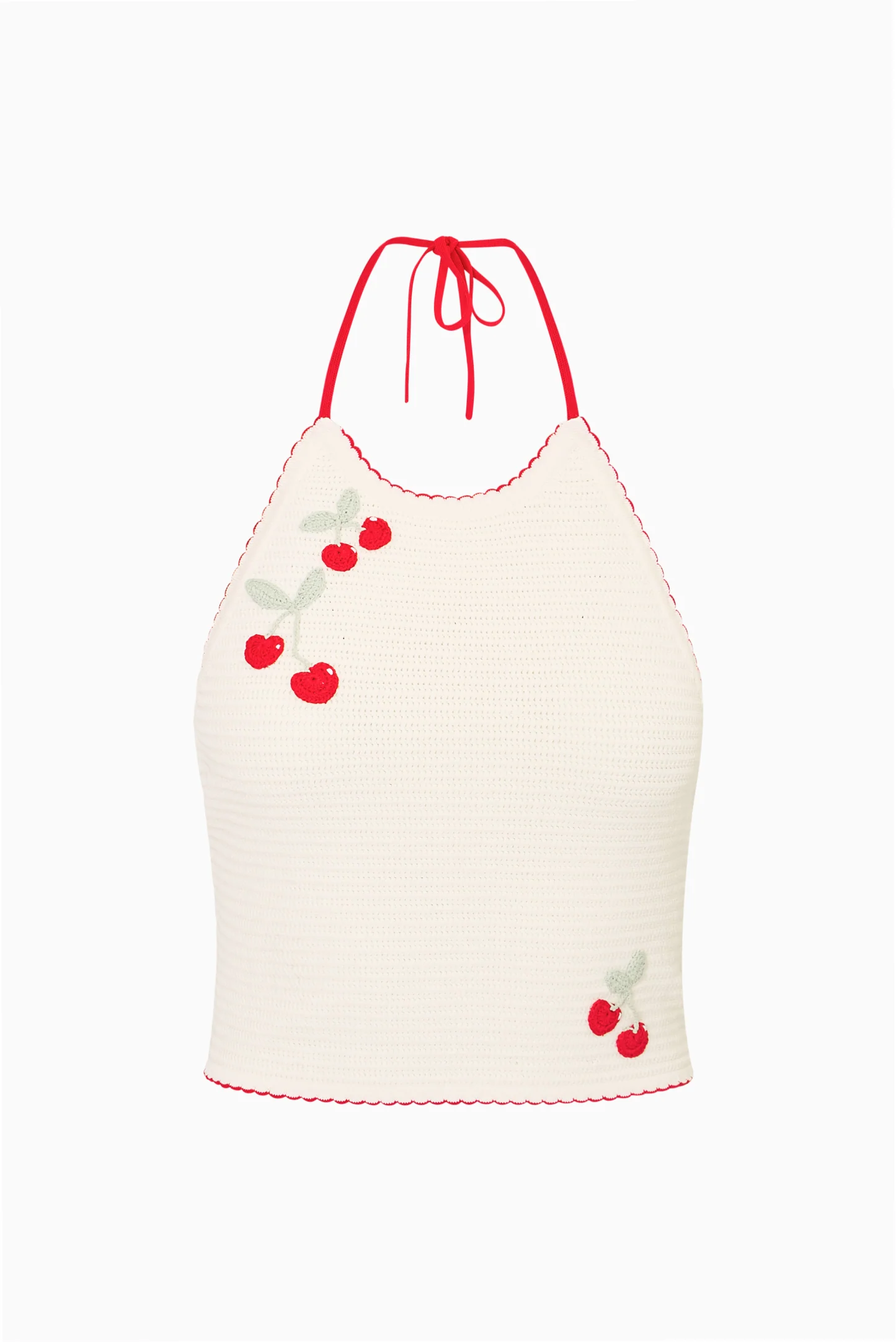 Avanyah Cherry Crochet Halter Top - Image 6
