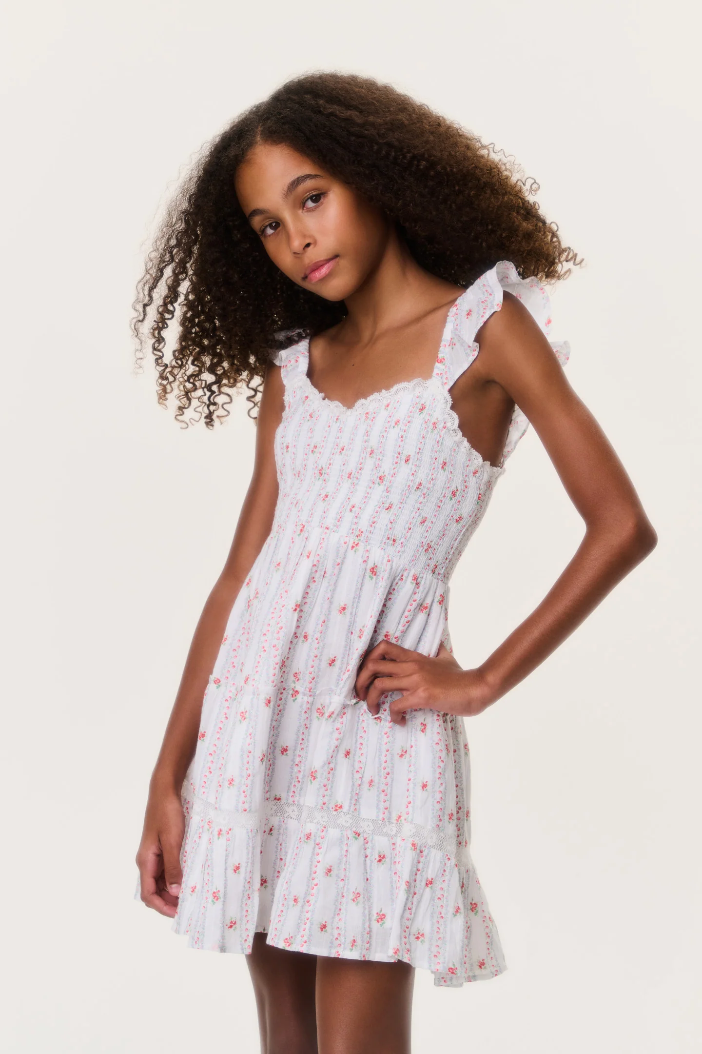 Tween Cherry Stripe Avenora Dress - Image 2