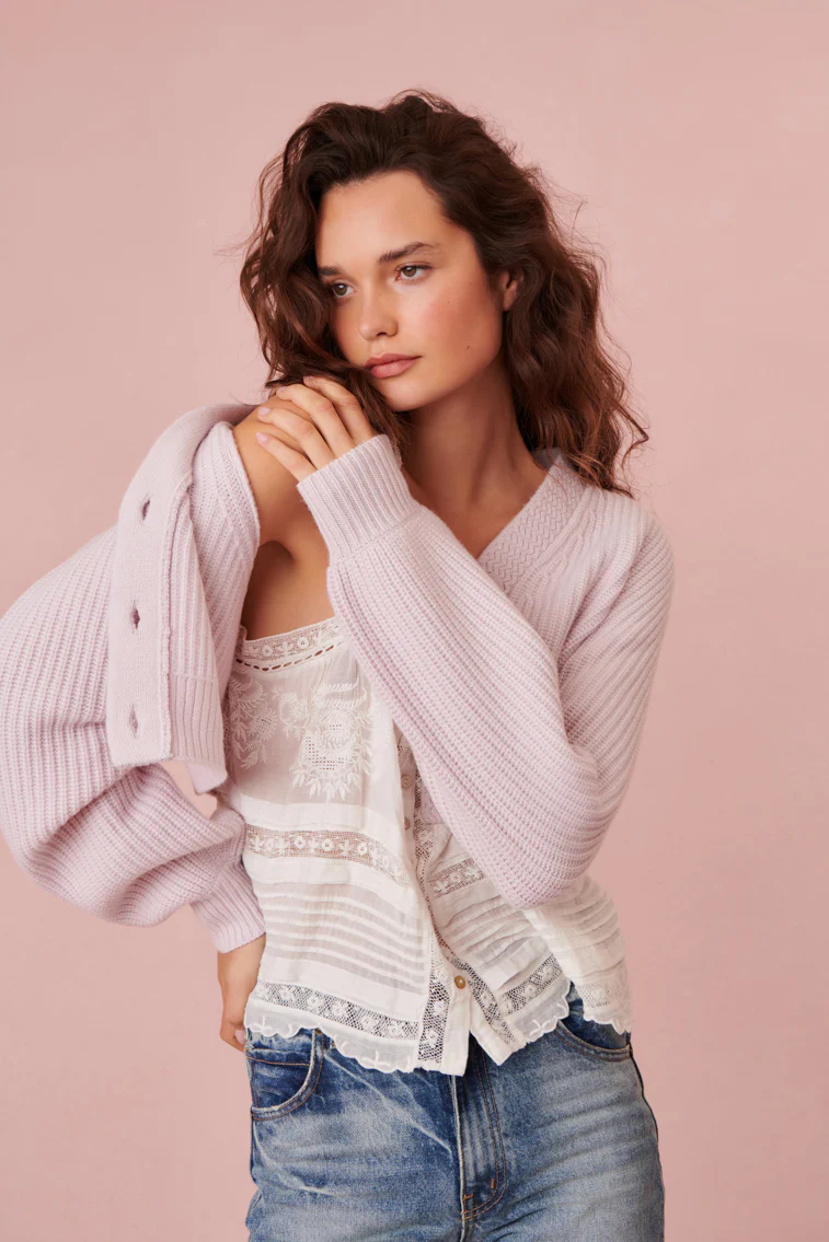 Avignon V-Neck Crop Cardigan - Image 12