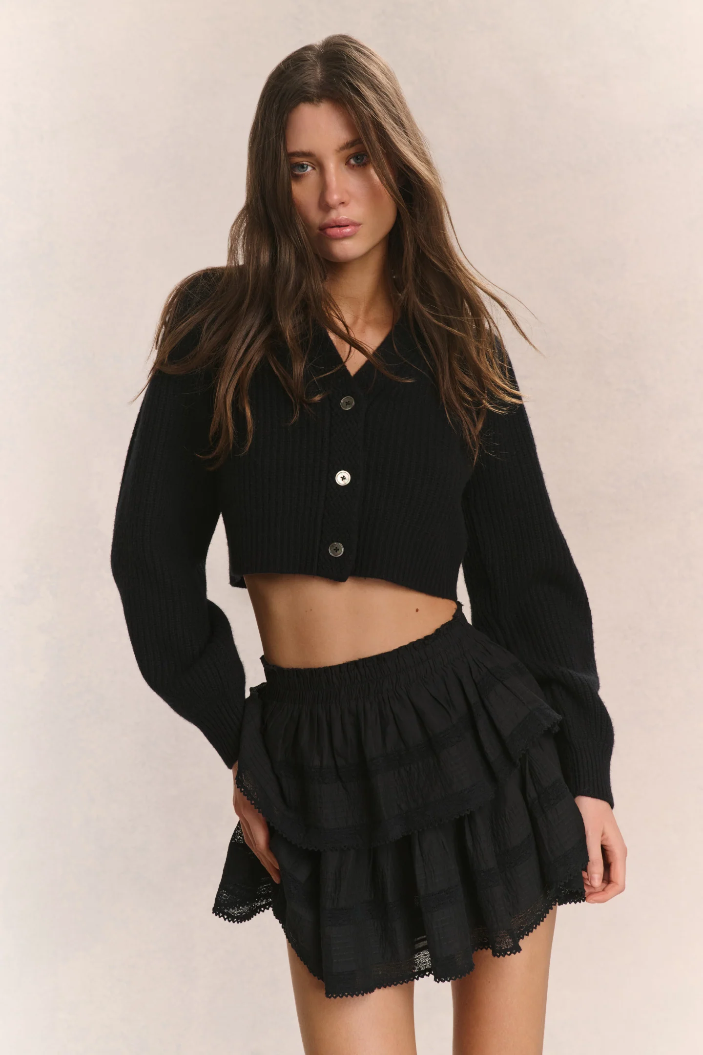 Avignon V-Neck Crop Cardigan - Image 6