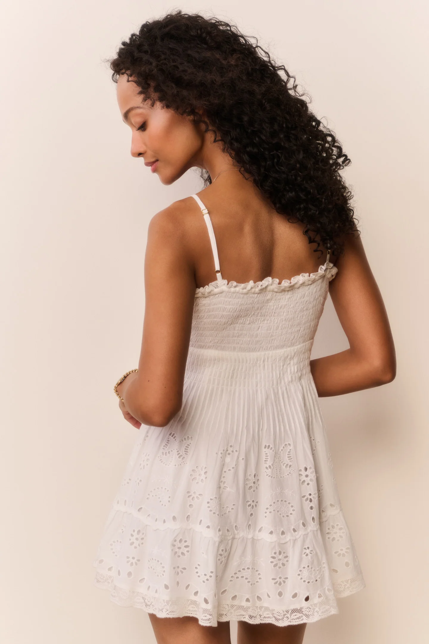 Azar Cotton Bandana Eyelet Mini Dress - Image 5