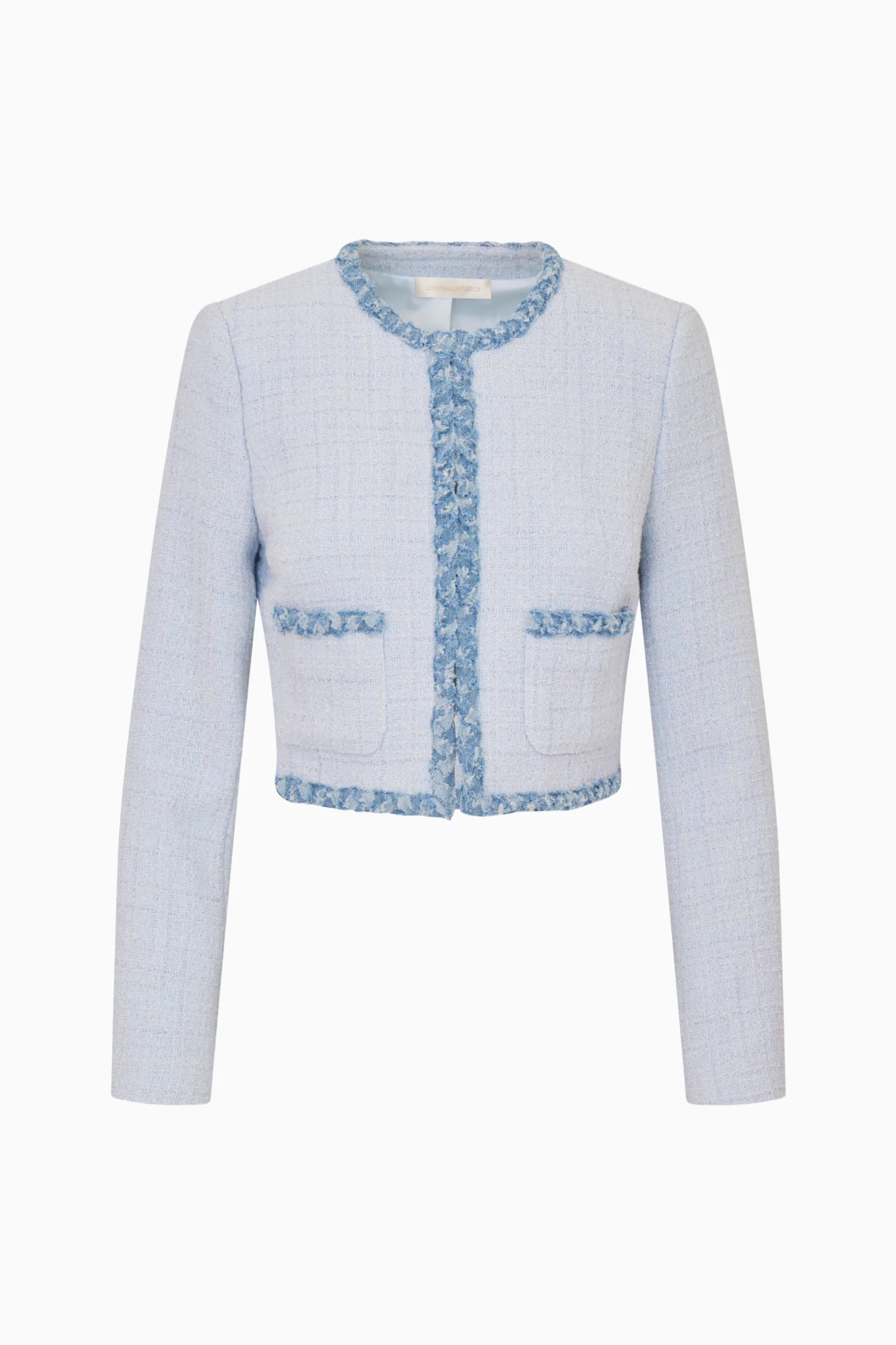 Azula Denim-Trimmed Tweed Jacket - Image 6