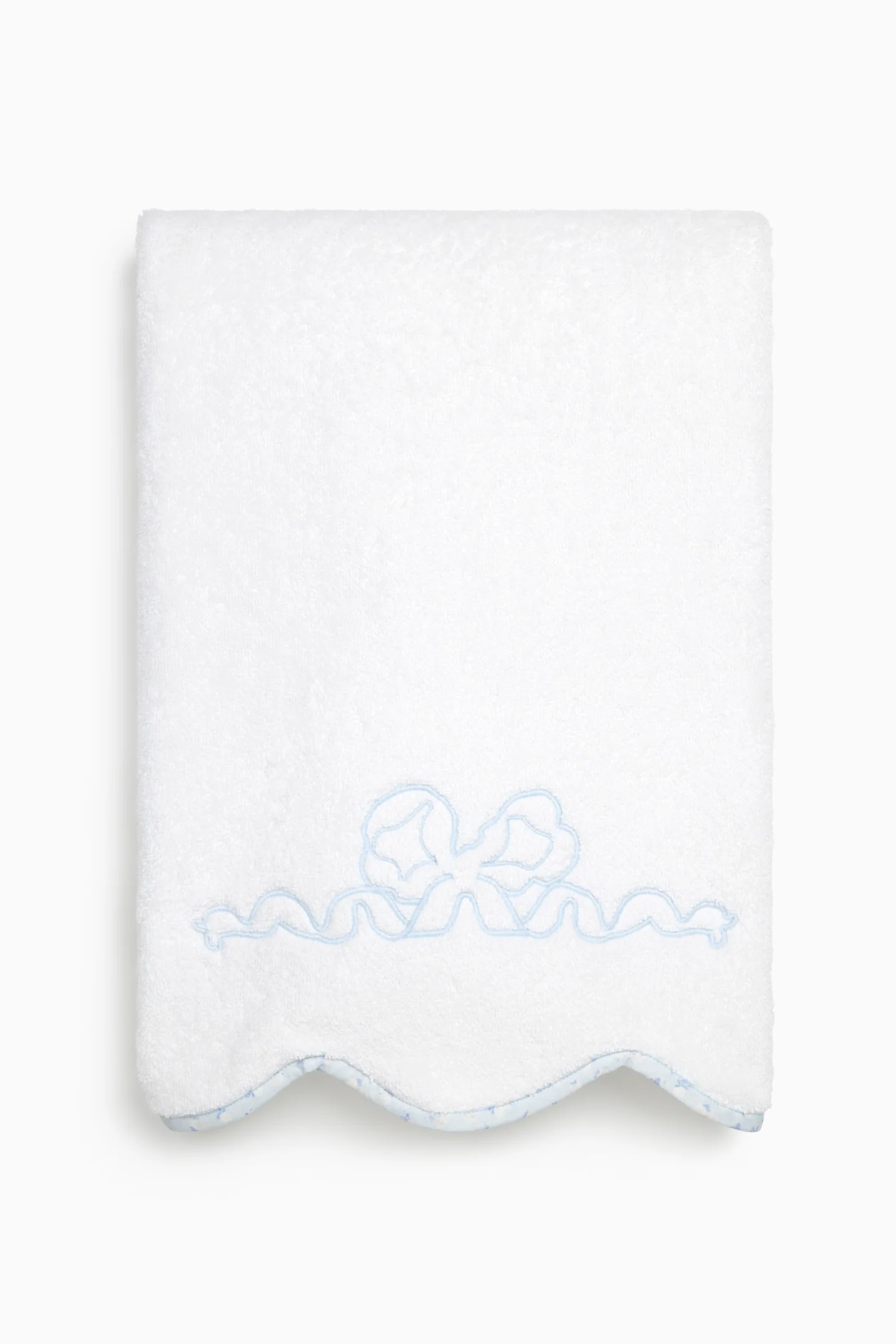 Bow-Embroidered Bath Towel