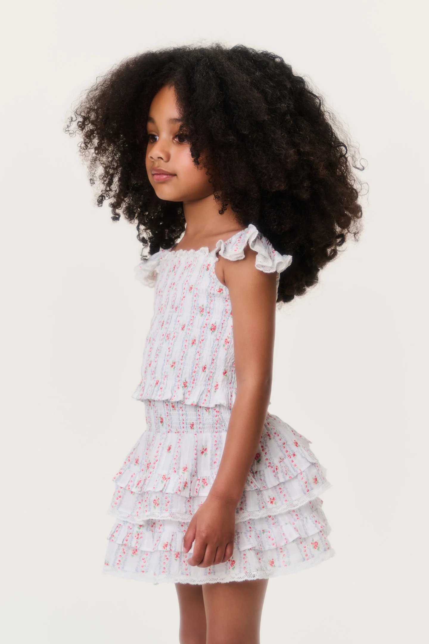 Little Girls Cherry Stripe Billie Skirt - Image 2