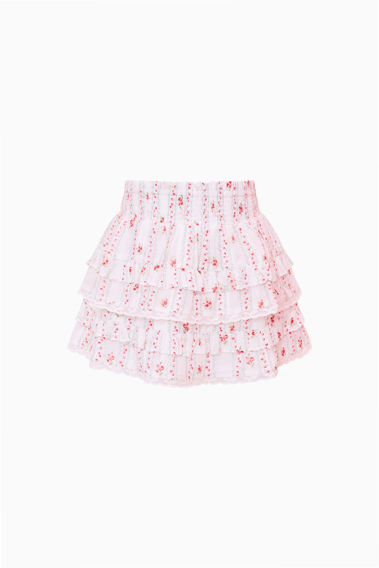 Little Girls Cherry Stripe Billie Skirt - Image 4