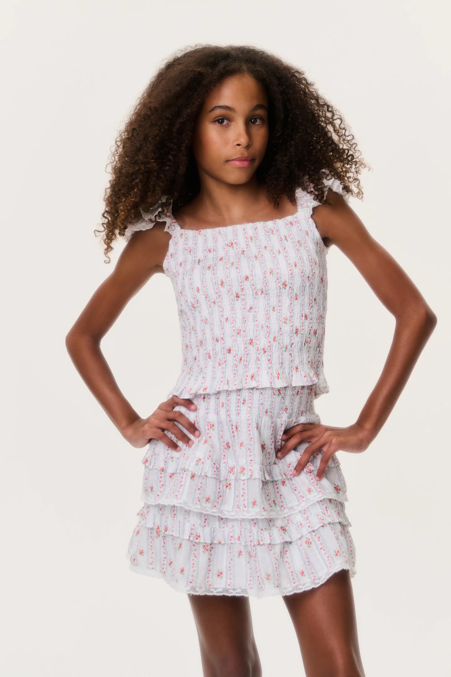 Tween Cherry Stripe Billie Skirt - Image 3