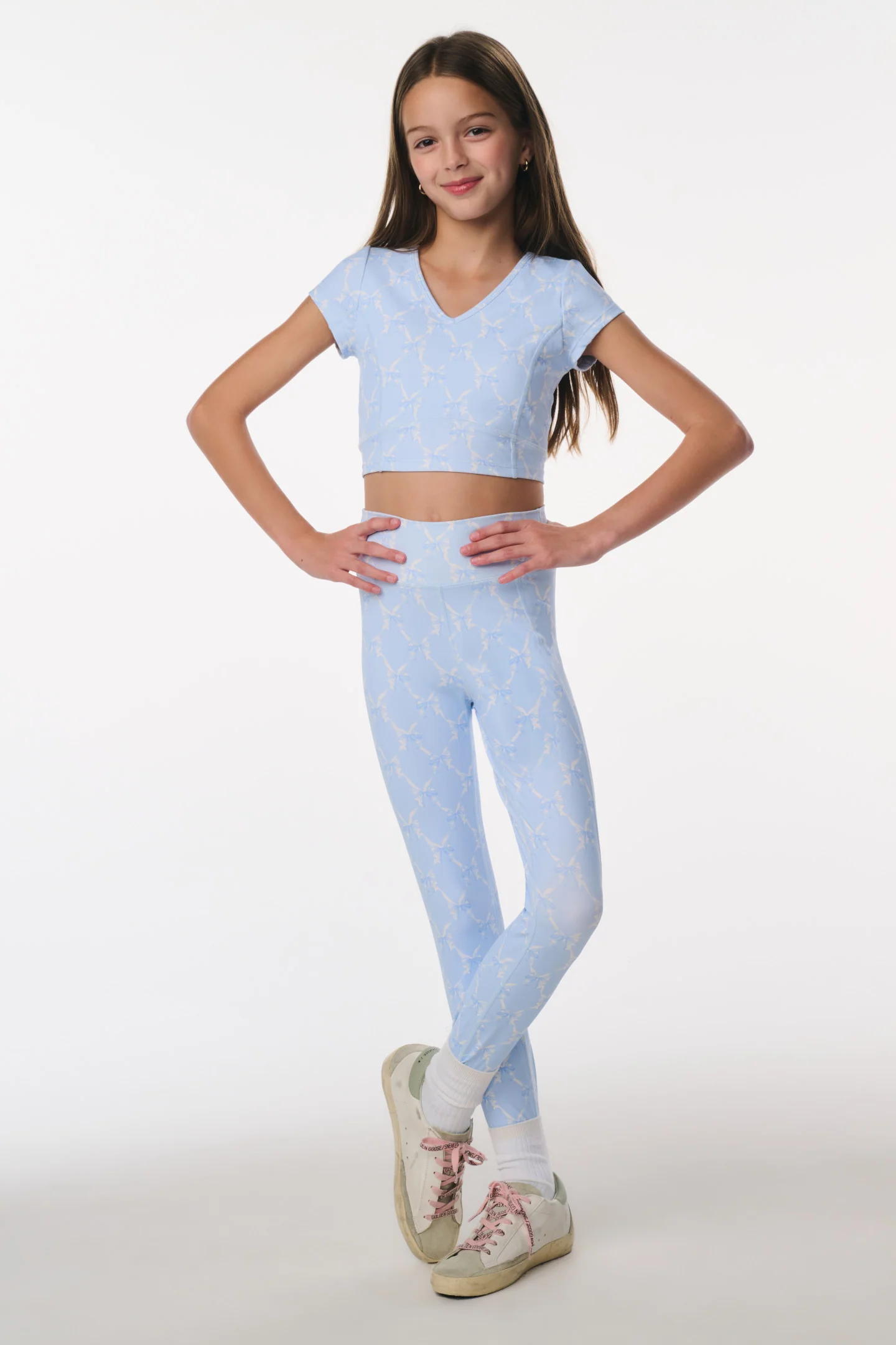 Tween Bluebee Bow Print Legging - Image 2