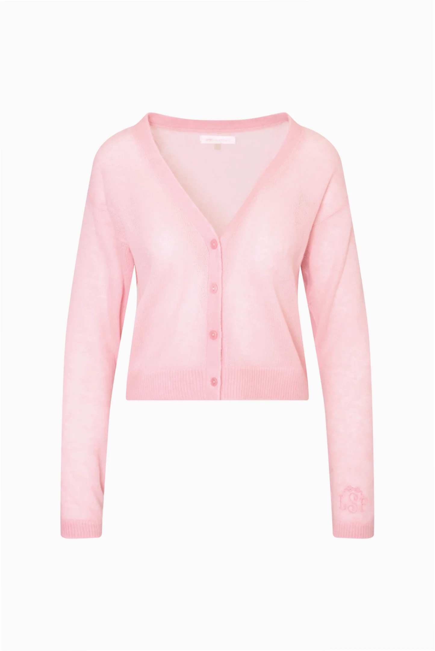 Breckie Sheer Alpaca Cardigan - BLUSHBERRY - Image 5