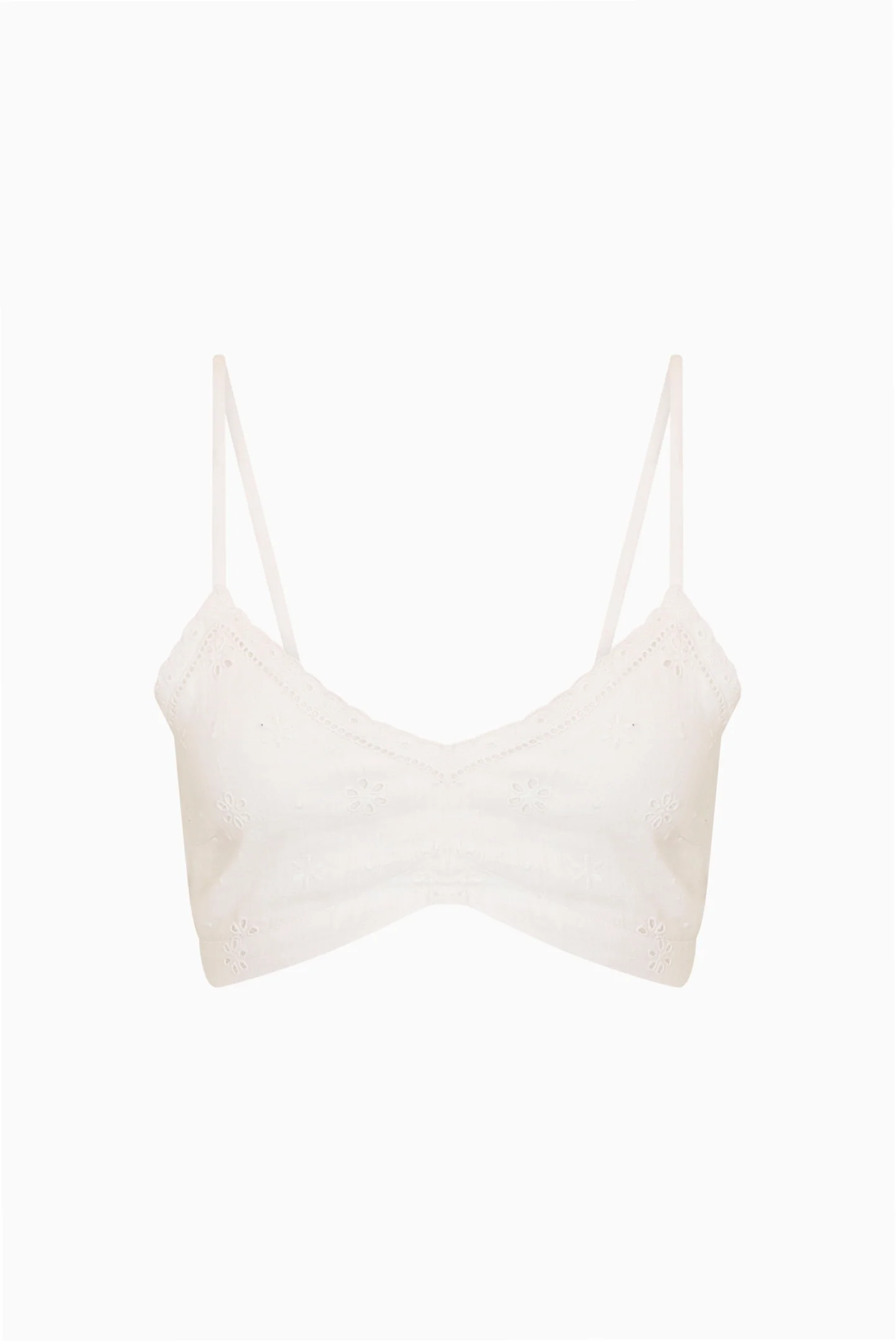 Brynnette Eyelet Linen Bralette Top - Image 5