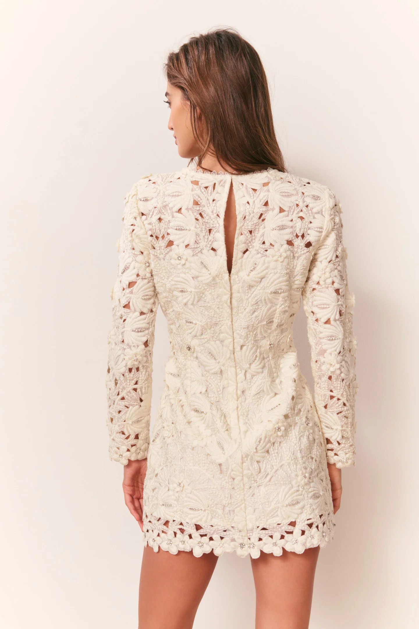 Caletta Floral Embroidered Lace Mini Dress - Image 4