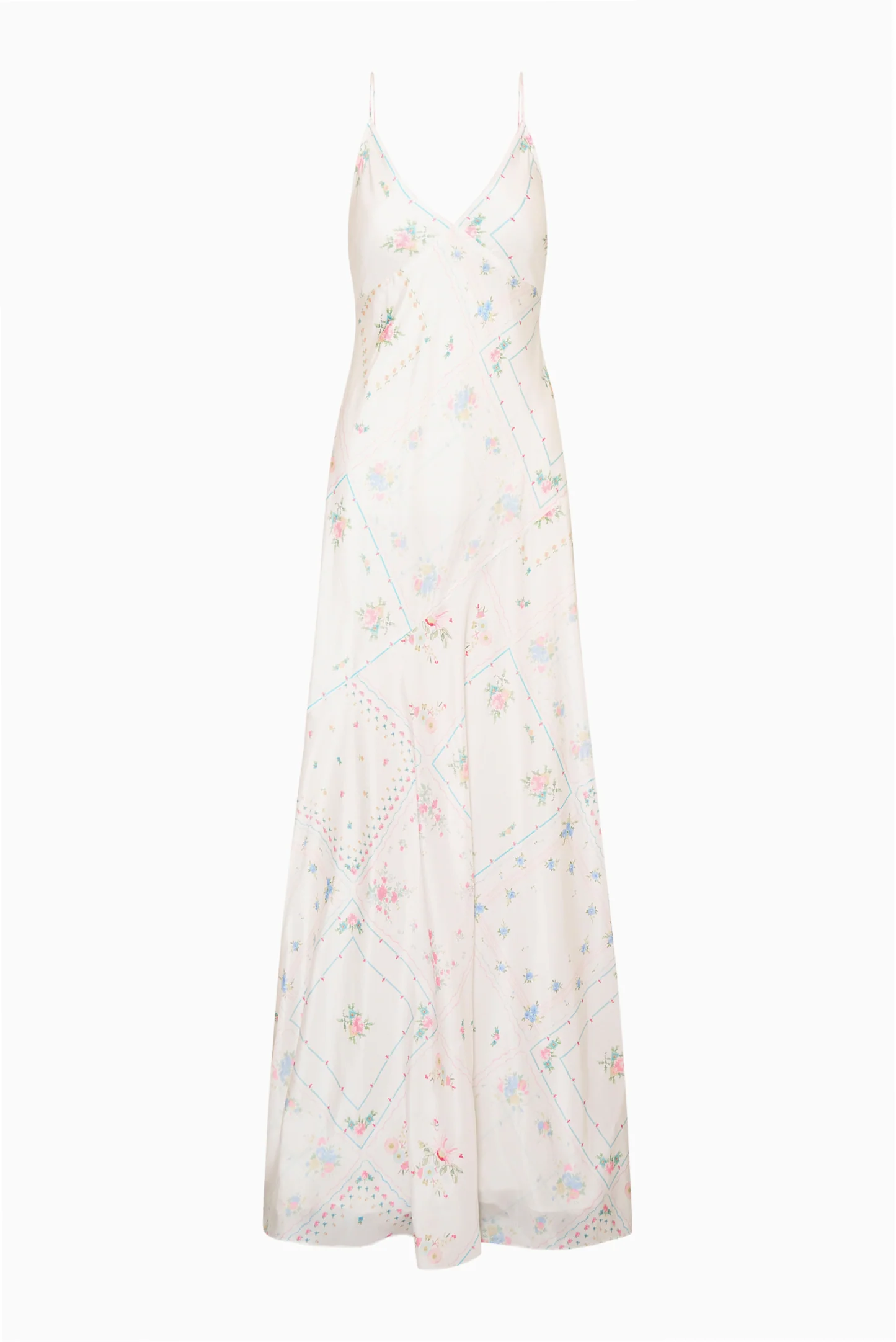 Castilla Silk Patchwork Maxi Dress - Image 7