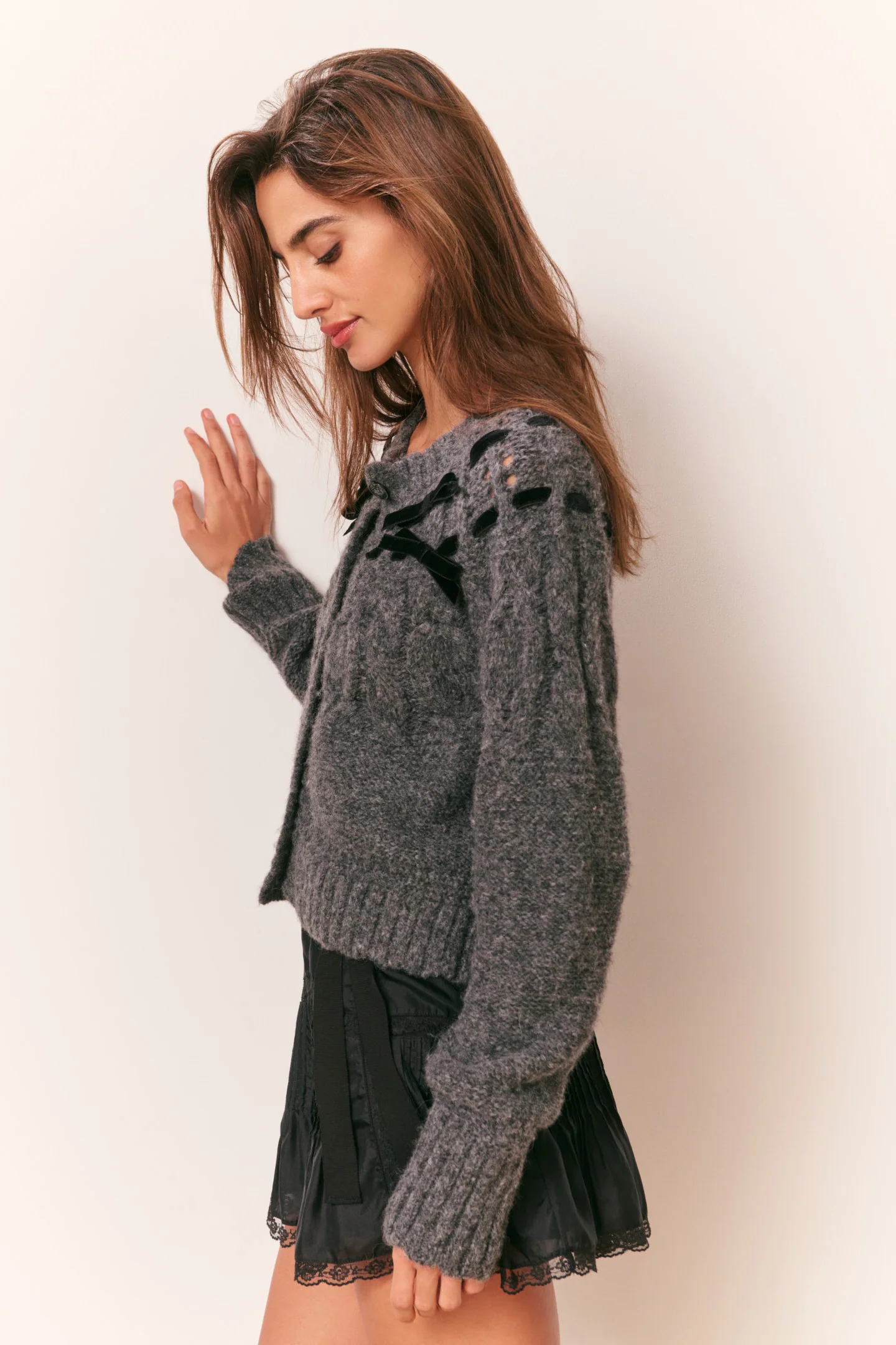 Clementian Alpaca-Blend Ribbon Cardigan - Image 4
