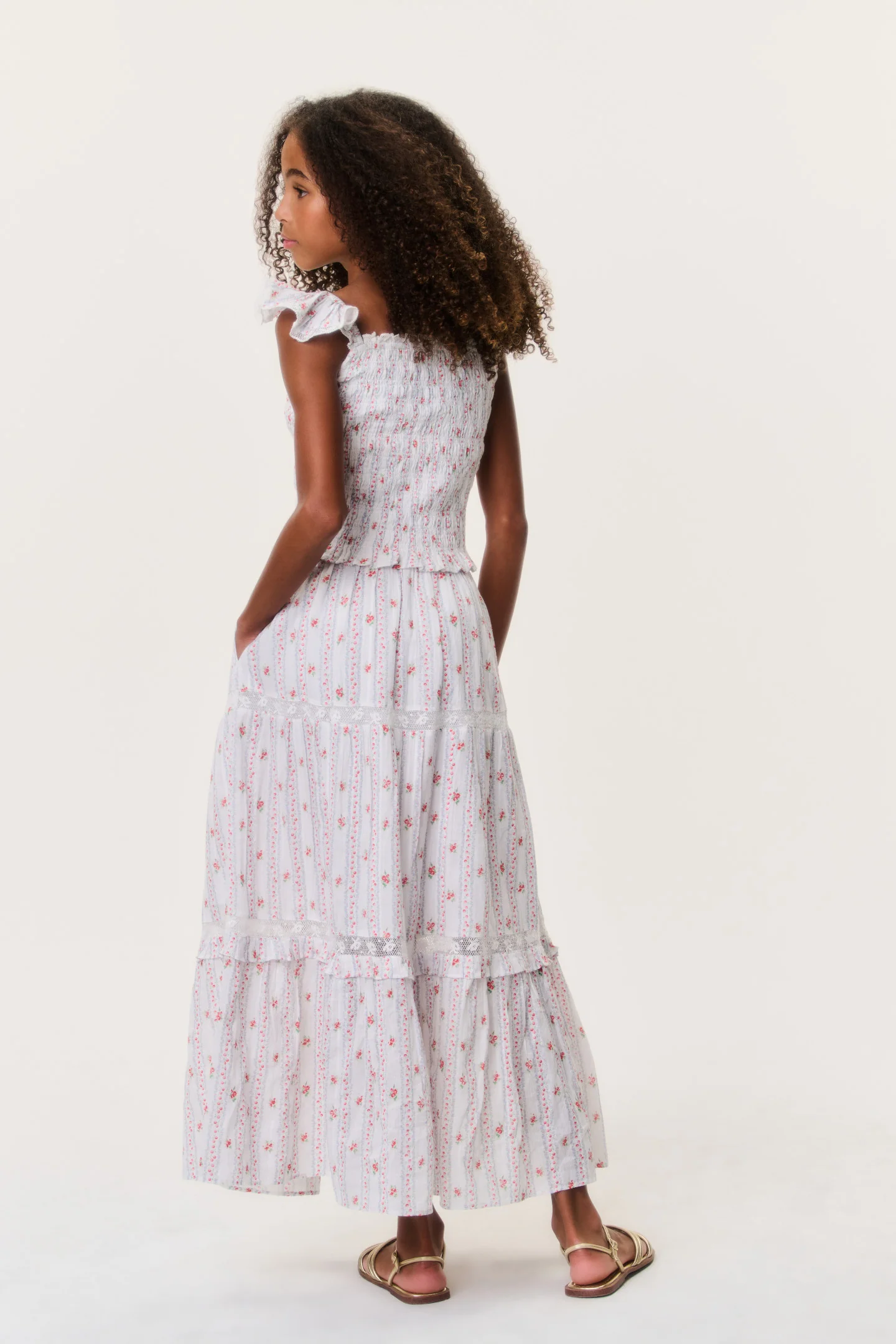 Tween Cherry Stripe Colina Skirt - Image 4