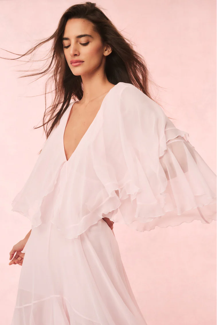 Collia Silk Maxi Dress - PALE PINK - Image 2