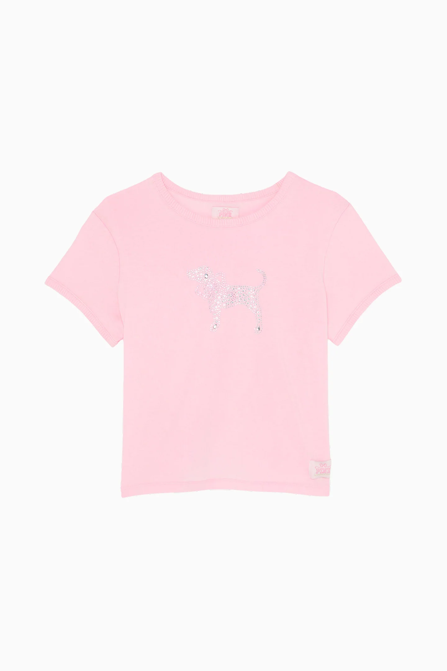 PINK x LoveShackFancy Cotton Baby Tee - PINK LOLLIPOP WASH