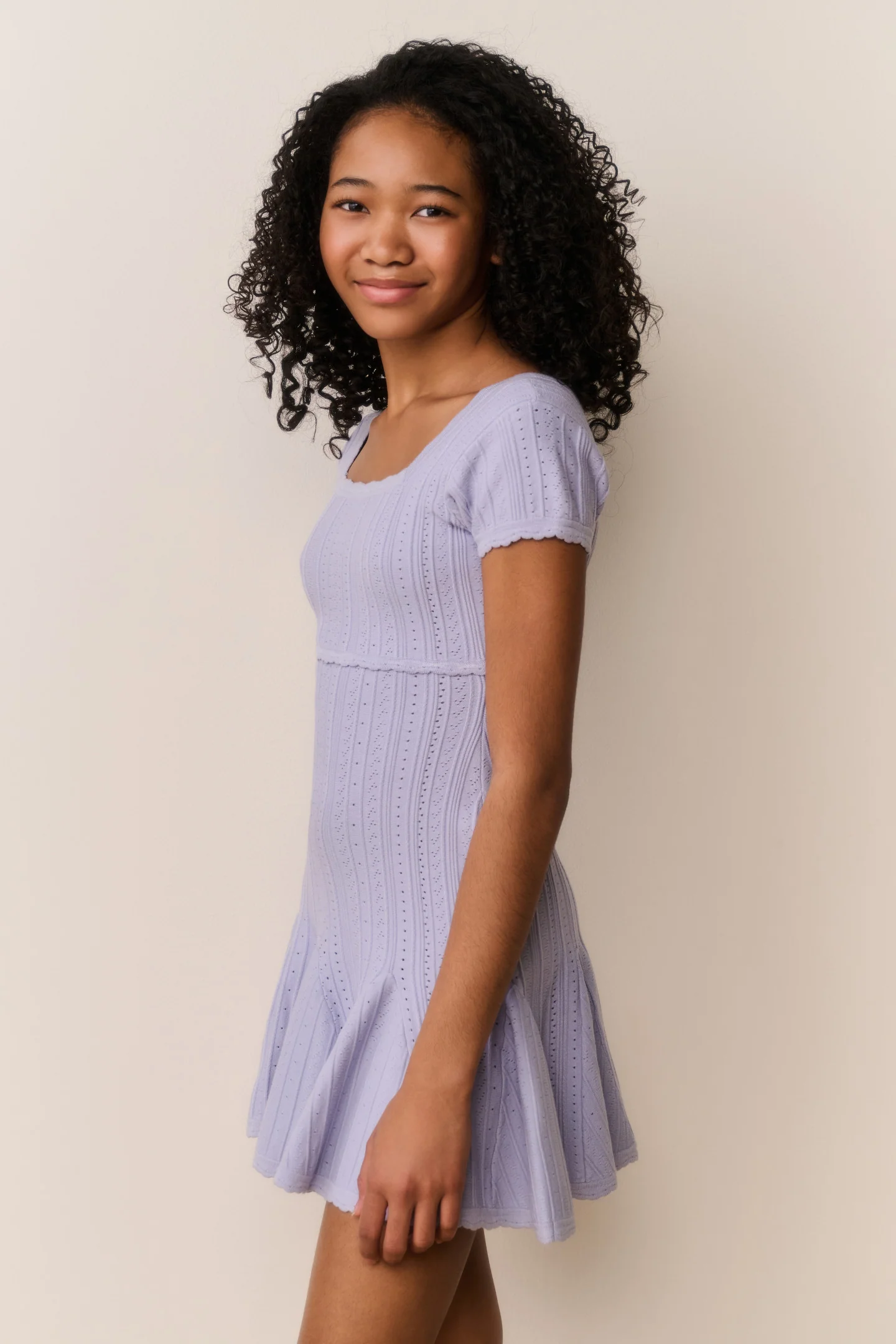 Tween Daffron Stretch Pointelle Dress - Image 2