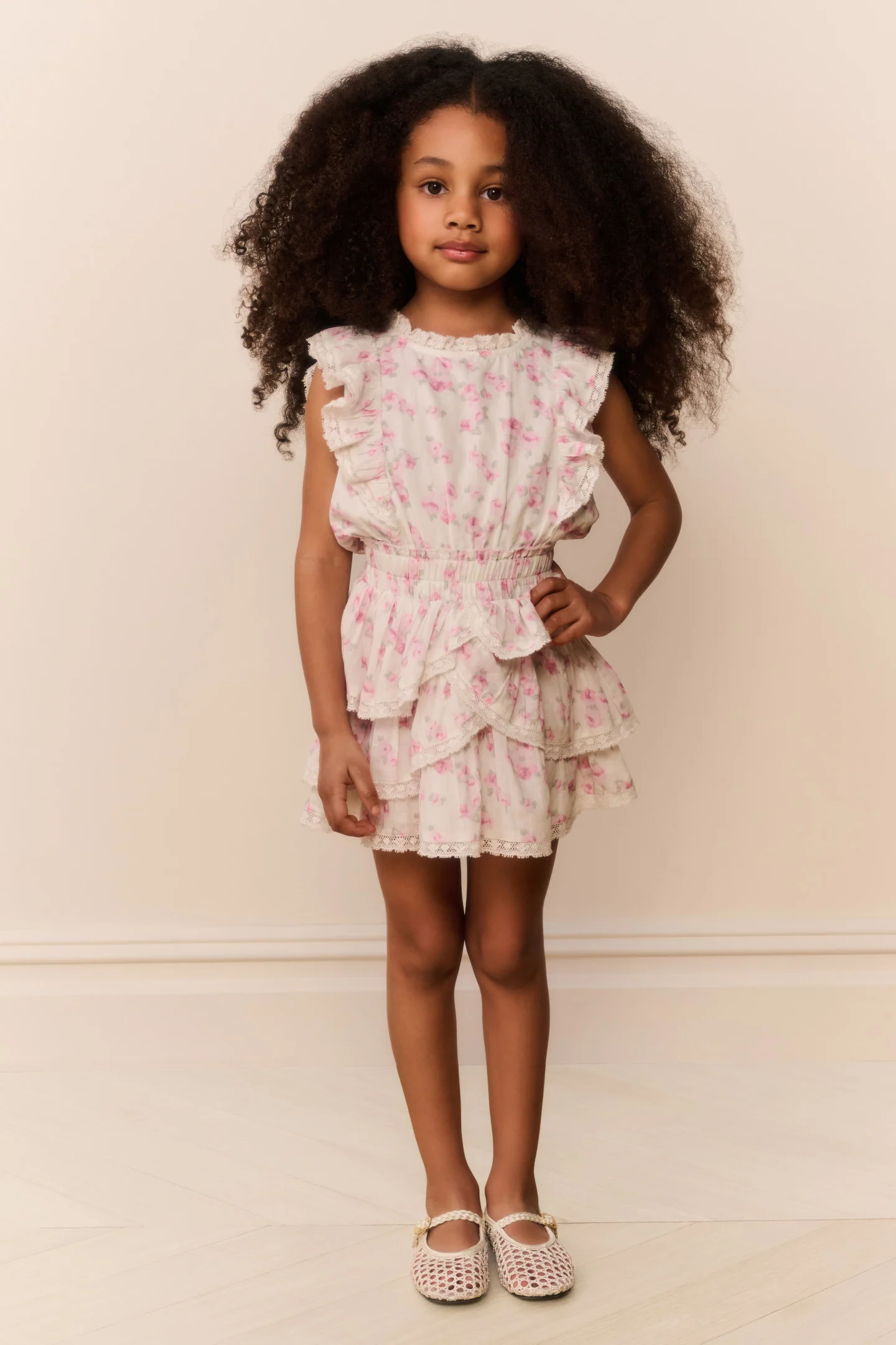Little Girls Blooming Floral Decker Dress
