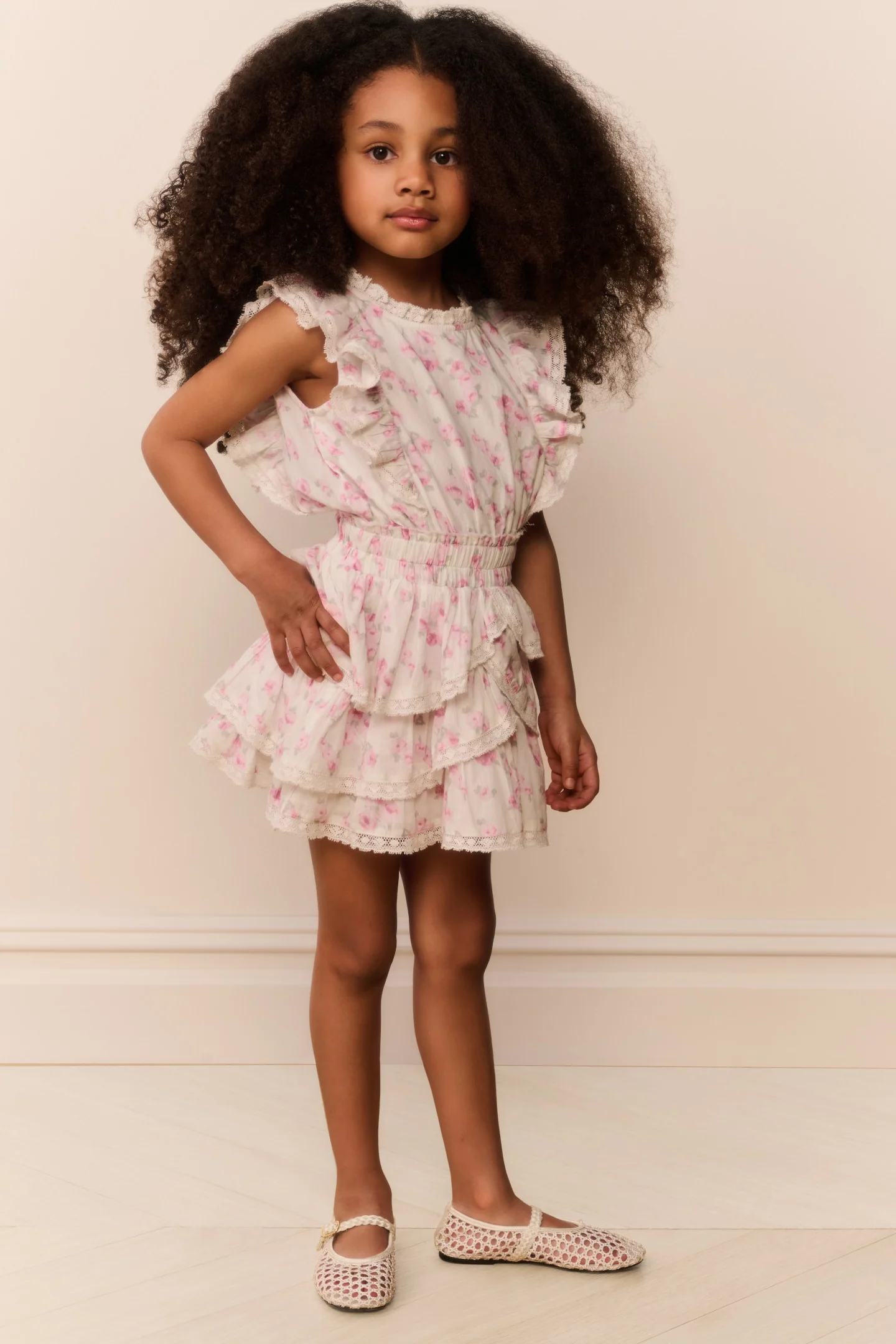 Little Girls Blooming Floral Decker Dress - Image 2