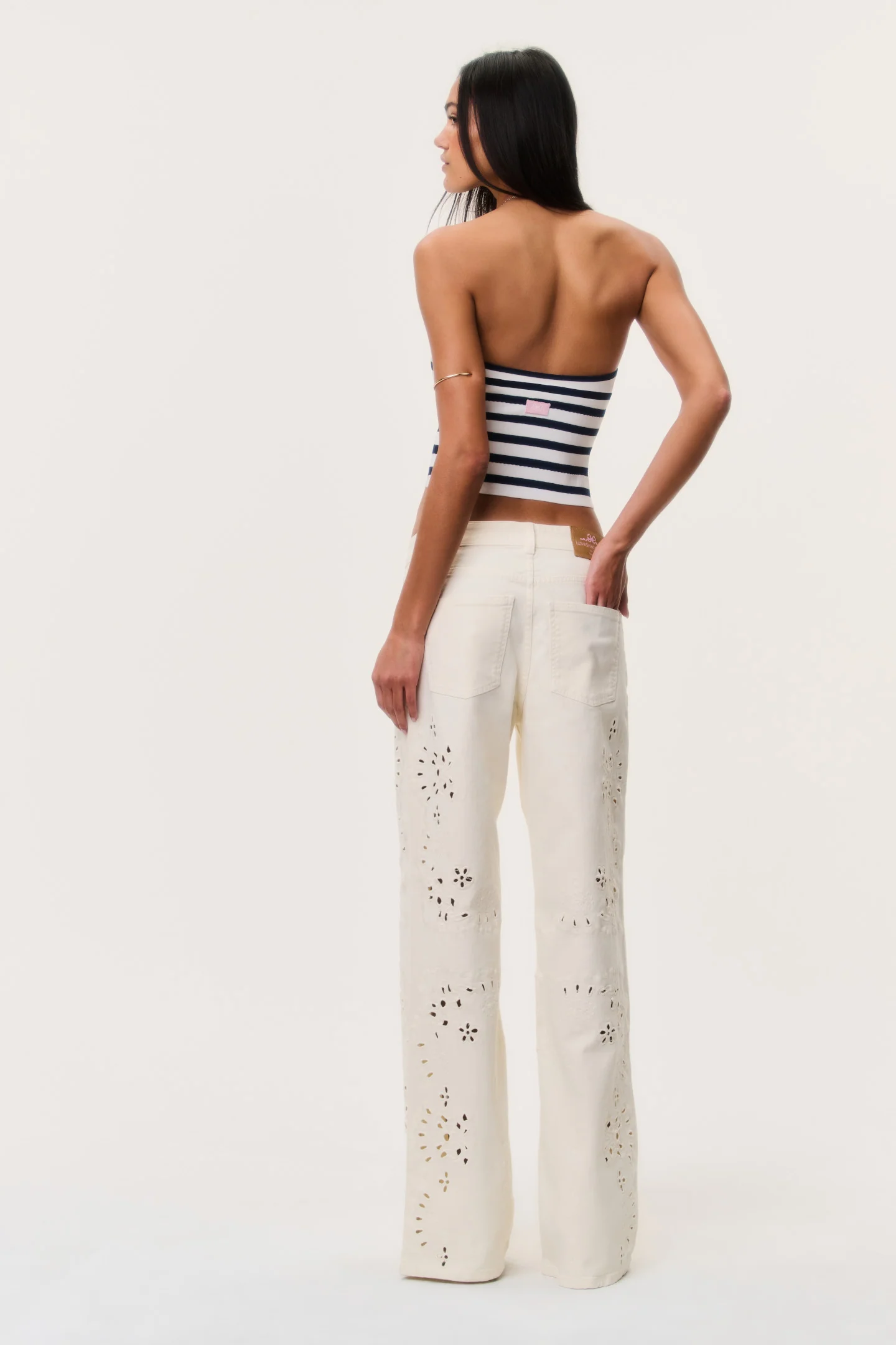 Dellah Floral Eyelet Jeans - Image 4