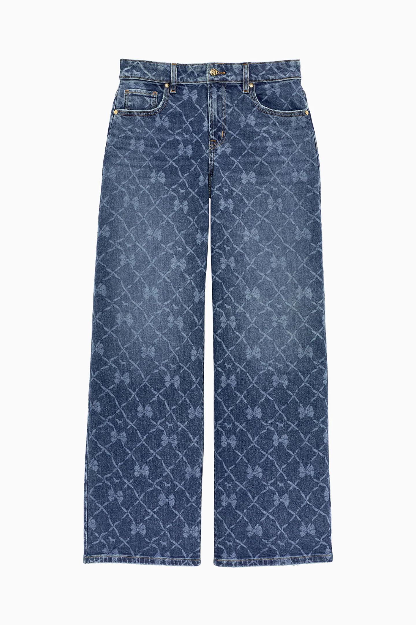 PINK x LoveShackFancy Denim Baggy High Rise Jeans
