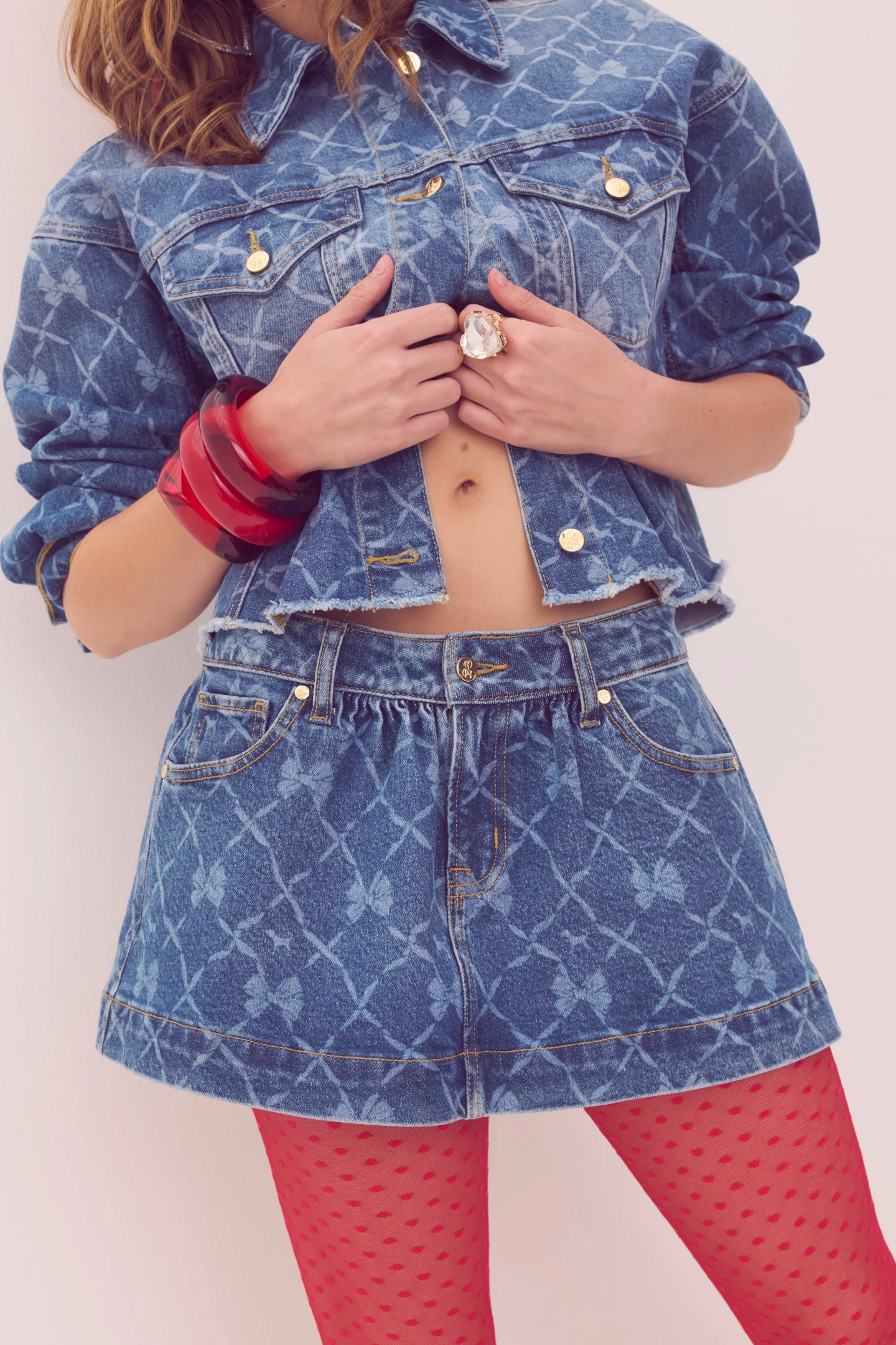 PINK x LoveShackFancy Denim Skirt - Image 2