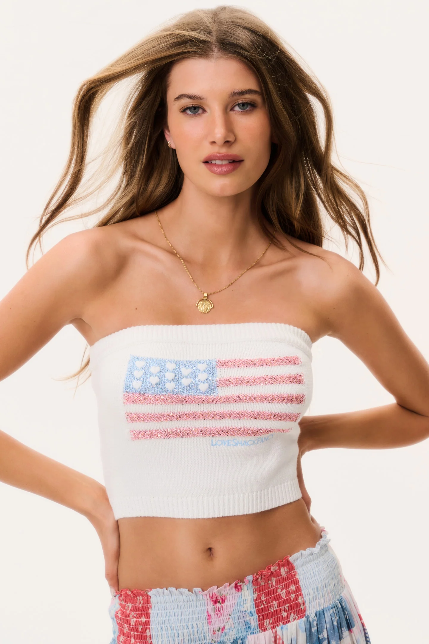 Deserae Sparkle Americana Tube Top - Image 2