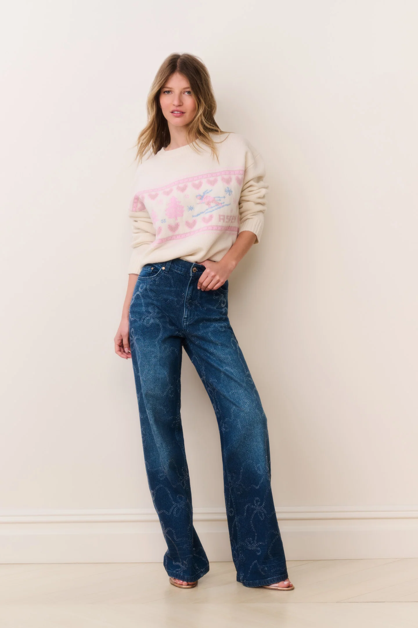 Dessa Crystal Bow Jeans - Image 2