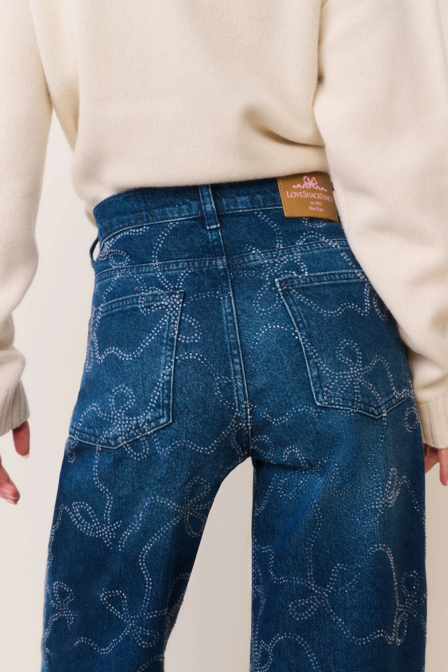 Dessa Crystal Bow Jeans - Image 4