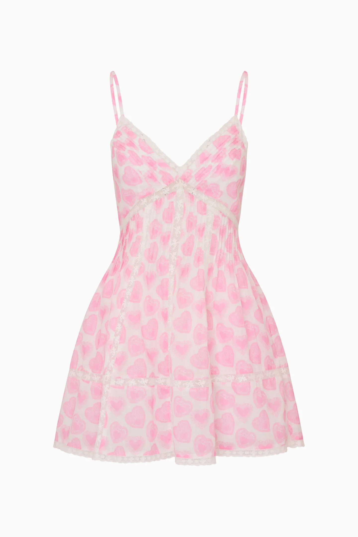 Docila Heart Print Cotton Mini Dress - Image 6