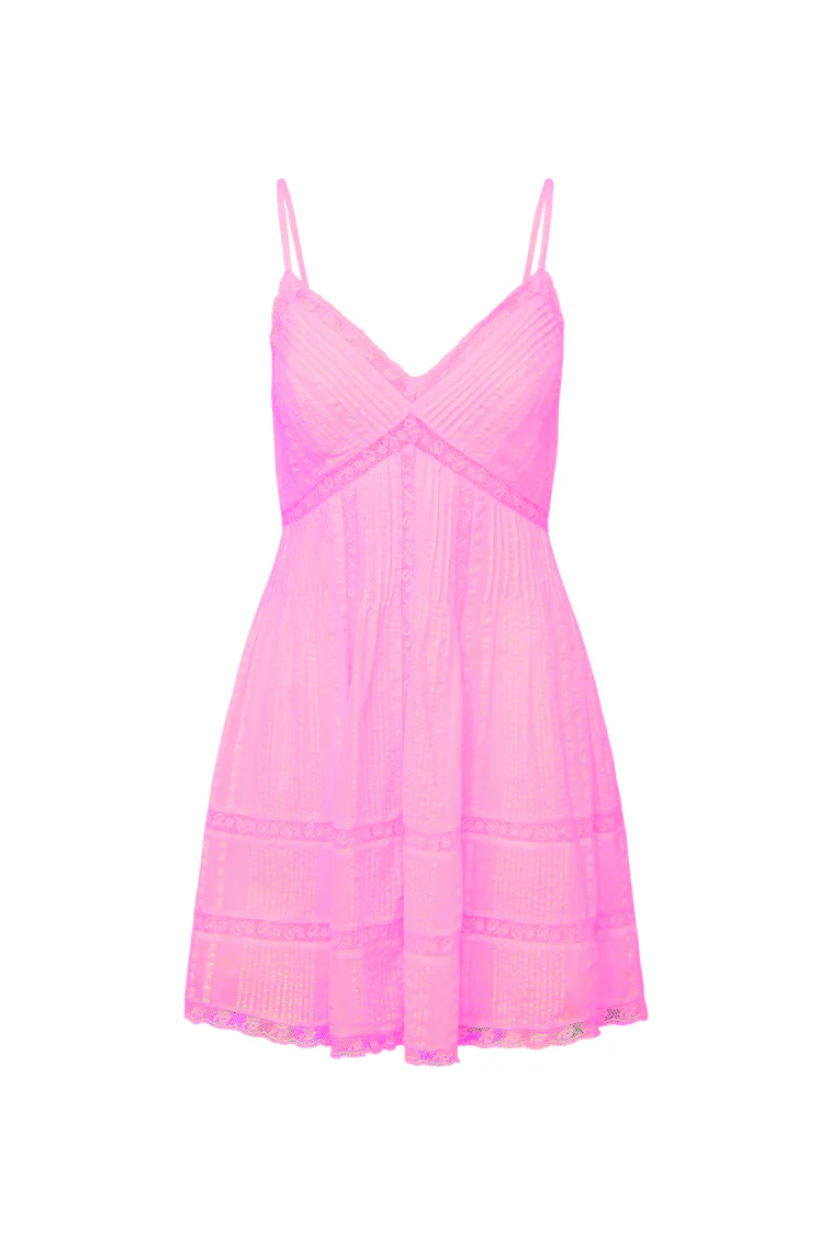 Docila Cotton Mini Dress - PINK - Image 7