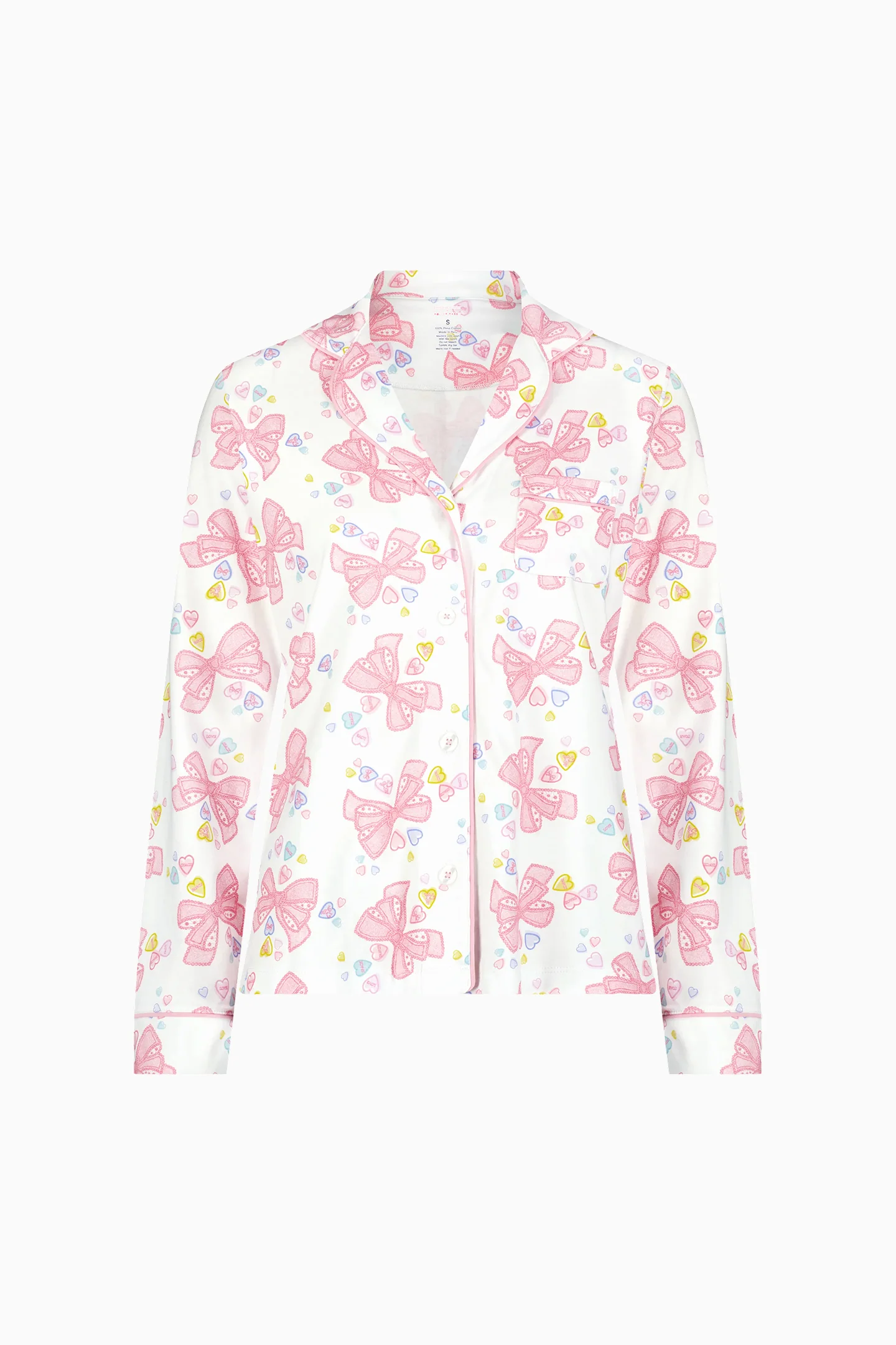LoveShackFancy x Roller Rabbit Doily Beux Women's Long Sleeve Polo Pajama Set - Image 7