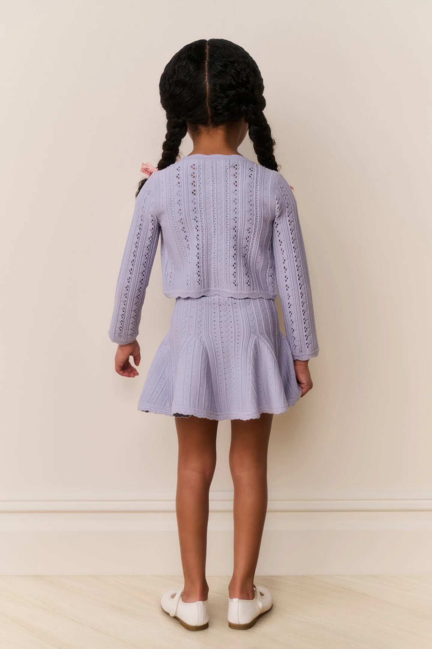 Little Girls Emlynn Pointelle Cardigan - Image 5