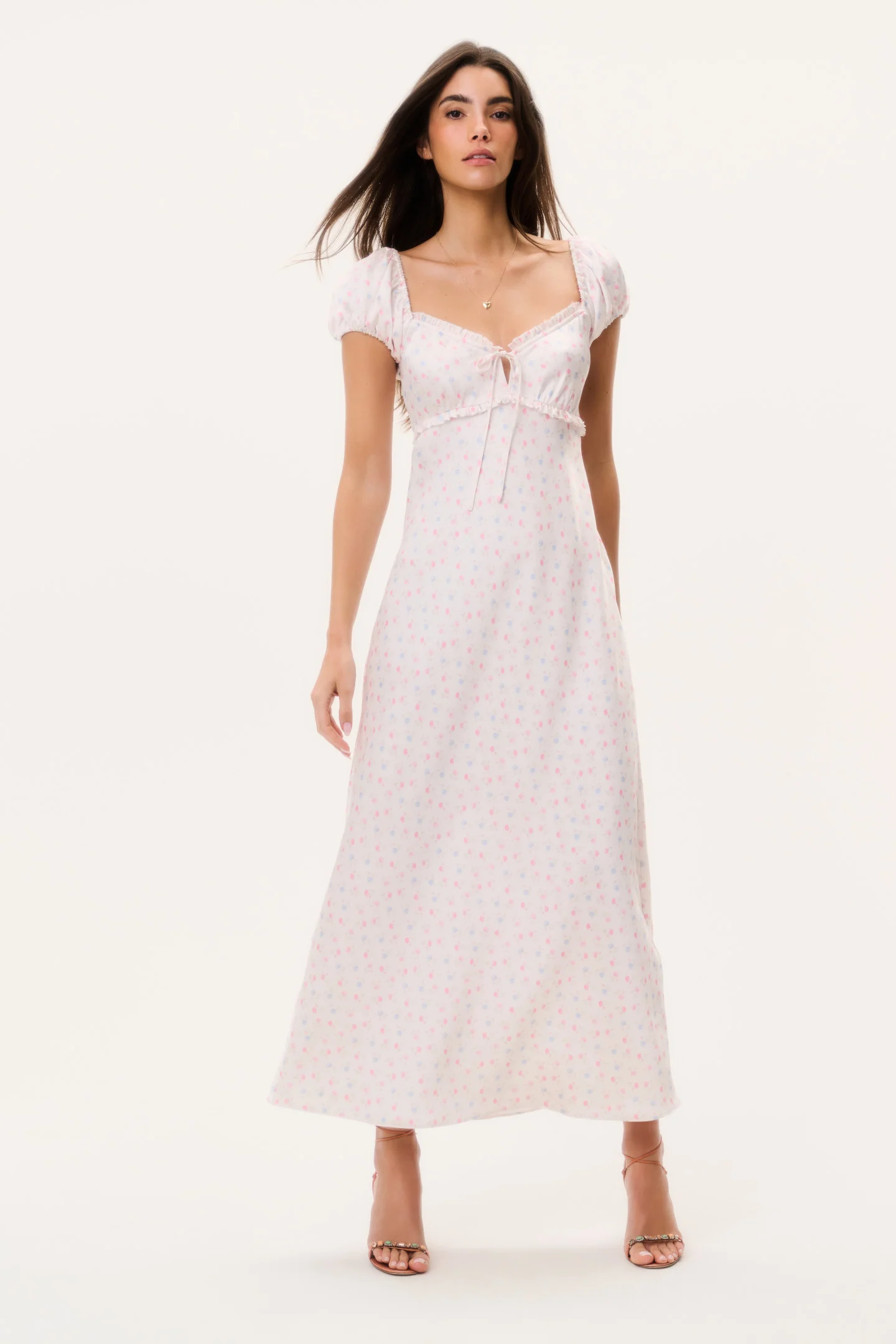 Epone Floral Puff Sleeve Maxi Dress - Image 5