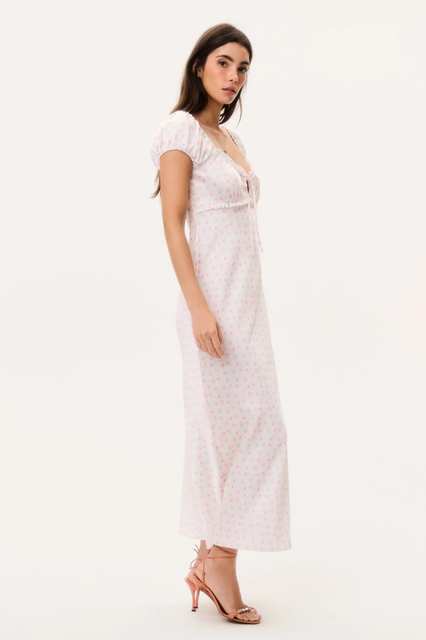 Epone Floral Puff Sleeve Maxi Dress - Image 6