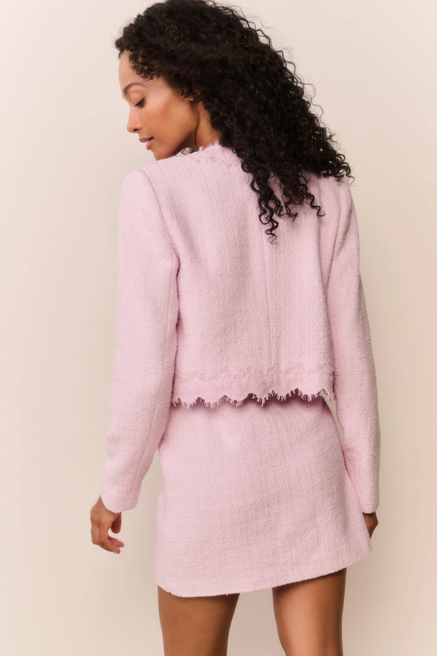 Erina Lace-Trimmed Tweed Jacket - Image 4