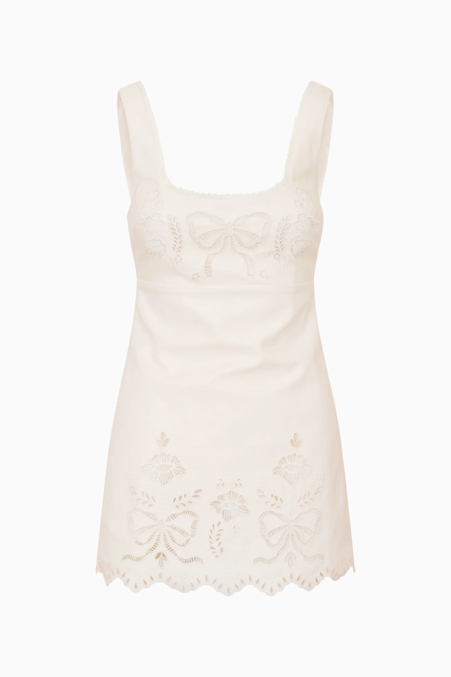 Fable Linen-Cotton Eyelet Mini Dress - Image 7