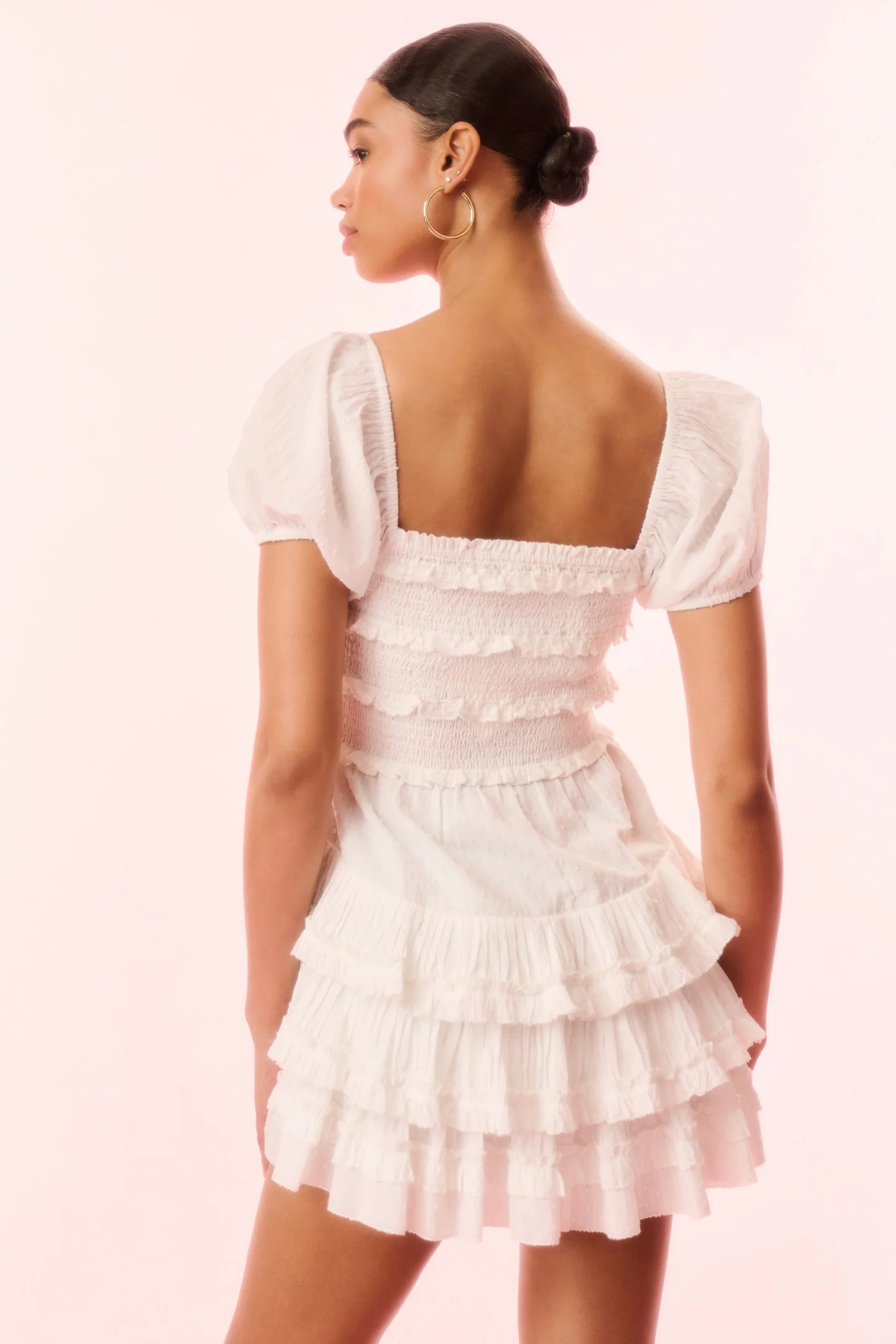 Fellows Cotton Ruffle Mini Dress - Image 4