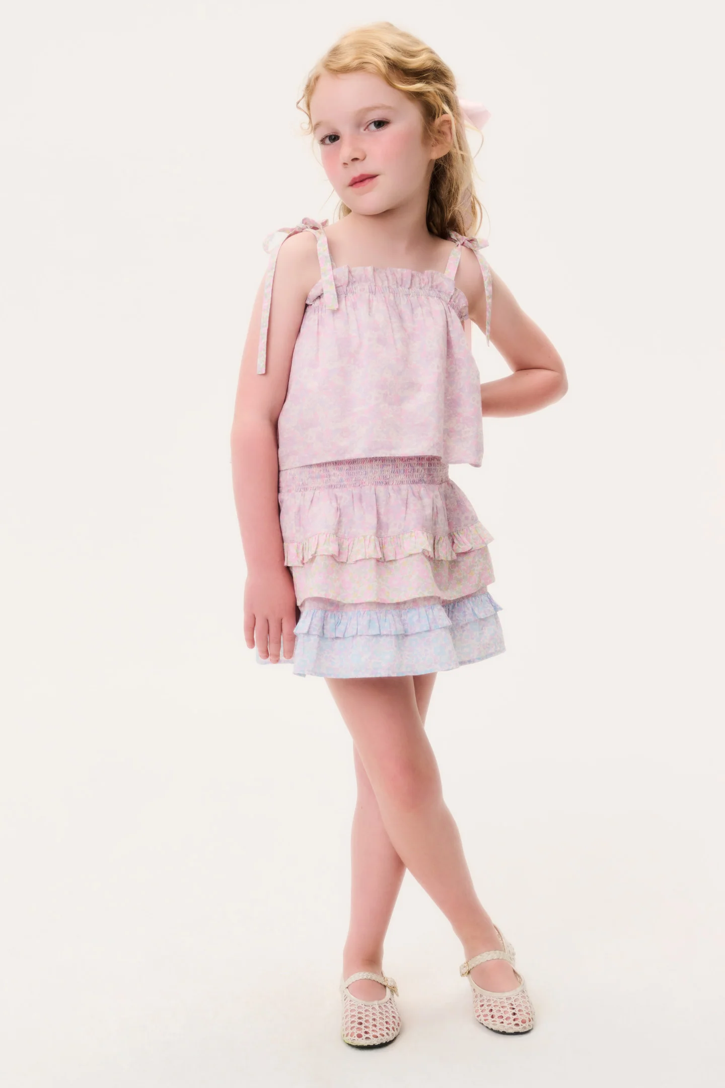 Made With Liberty Fabrics Little Girls Fiorella Top - Image 3